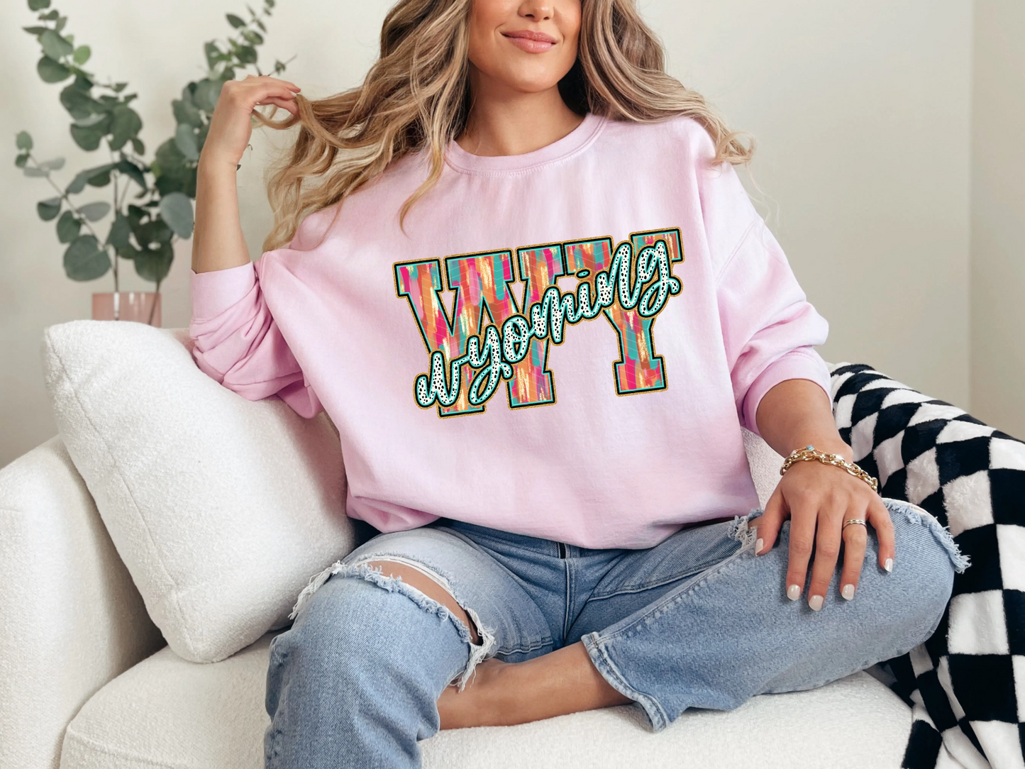 Brushstroke Dots Wyoming DTF TRANSFER