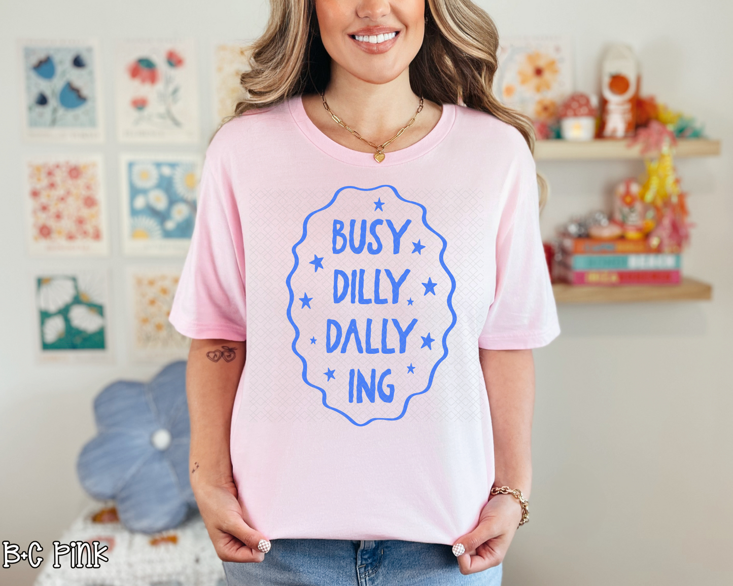 Busy Dilly Dallying Hand Drawn Collection DTF TRANSFER