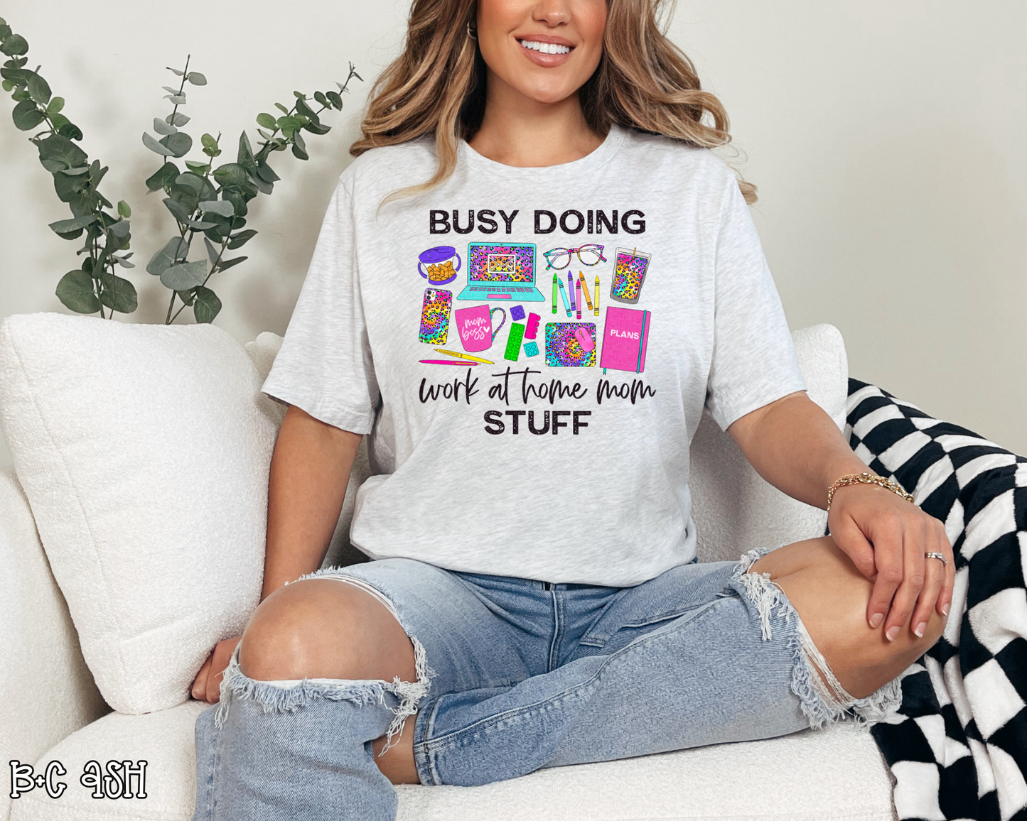 Busy Doing Work At Home Mom Stuff tie-dye DTF TRANSFER
