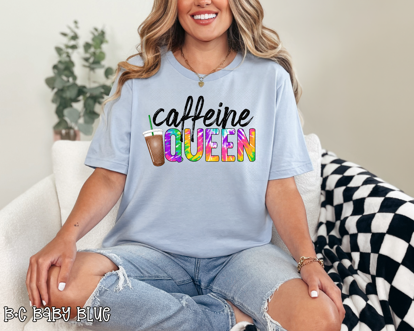 Caffeine Queen Tie-Dye DTF TRANSFER