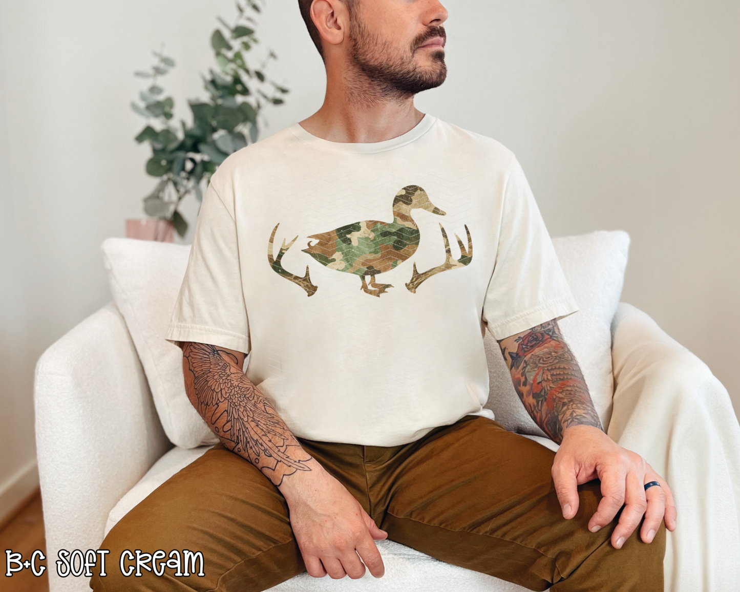 Camo Antler Duck DTF TRANSFER