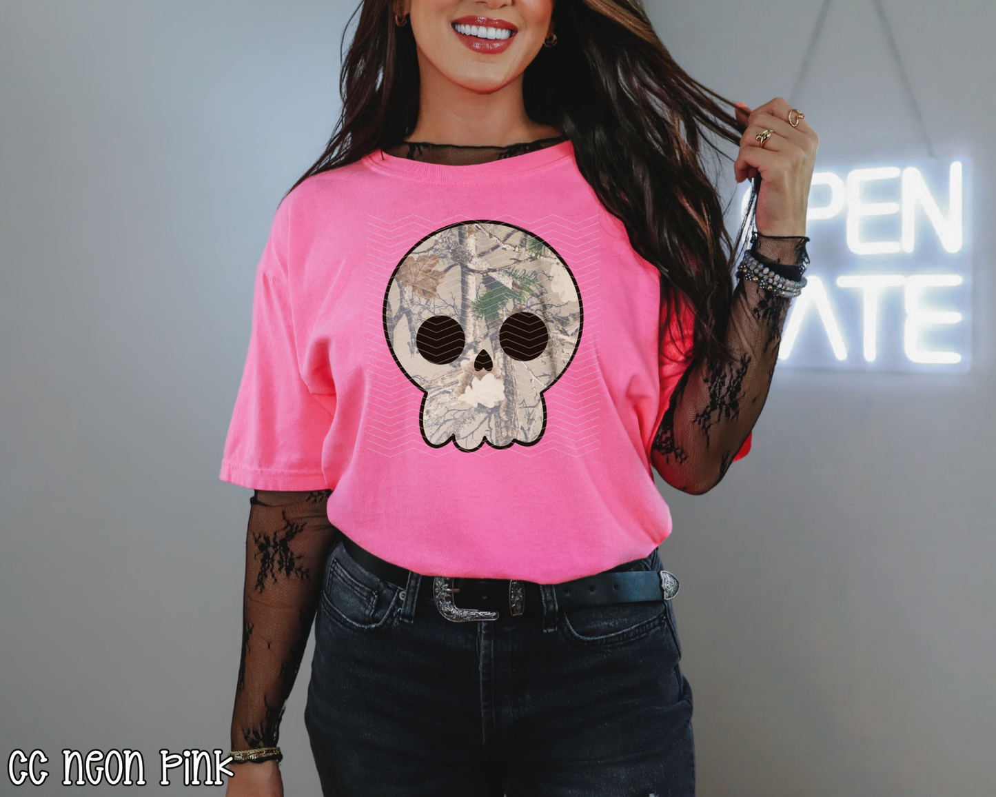 Camo Skull DTF TRANSFER