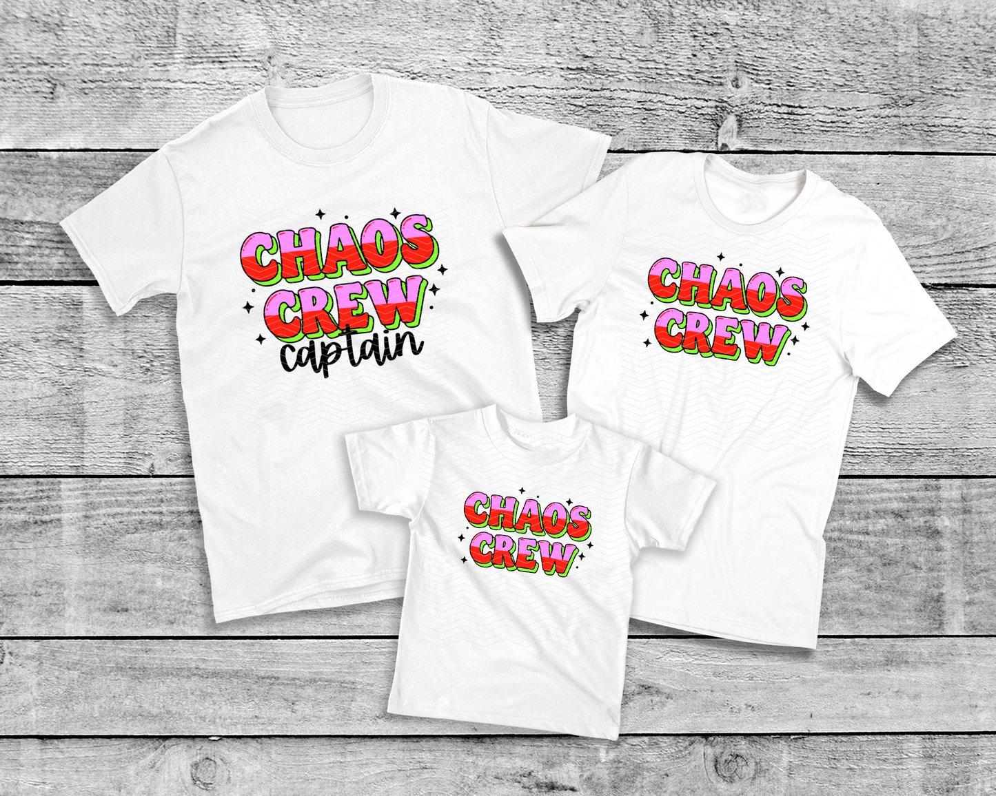 Chaos Crew & Captain | 2 Colors & Options DTF TRANSFER