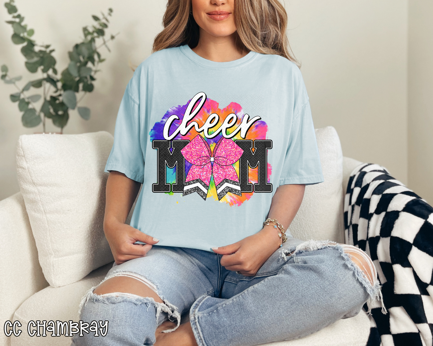 Cheer Mom Background DTF TRANSFER