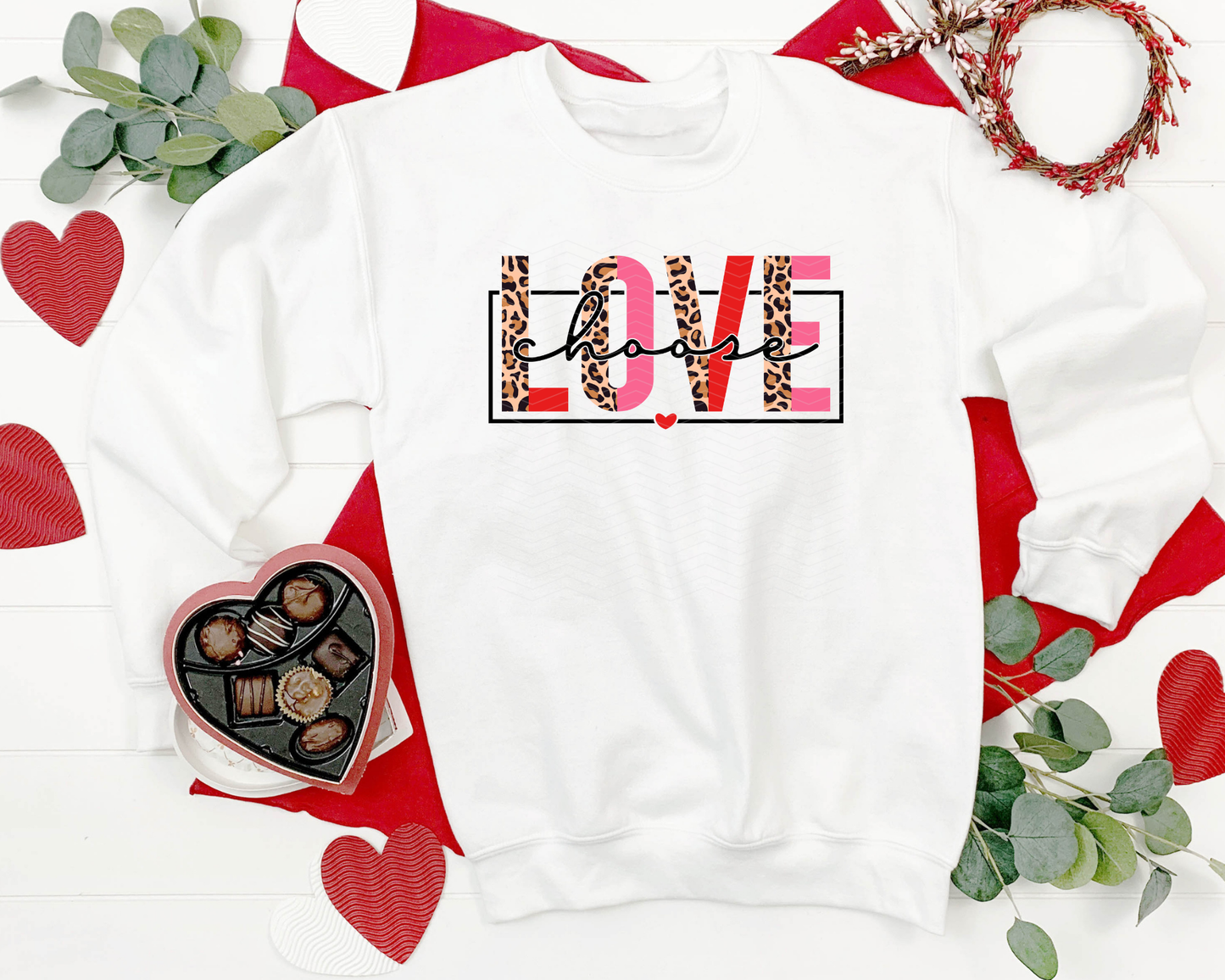 Choose Love Half Leopard DTF TRANSFER