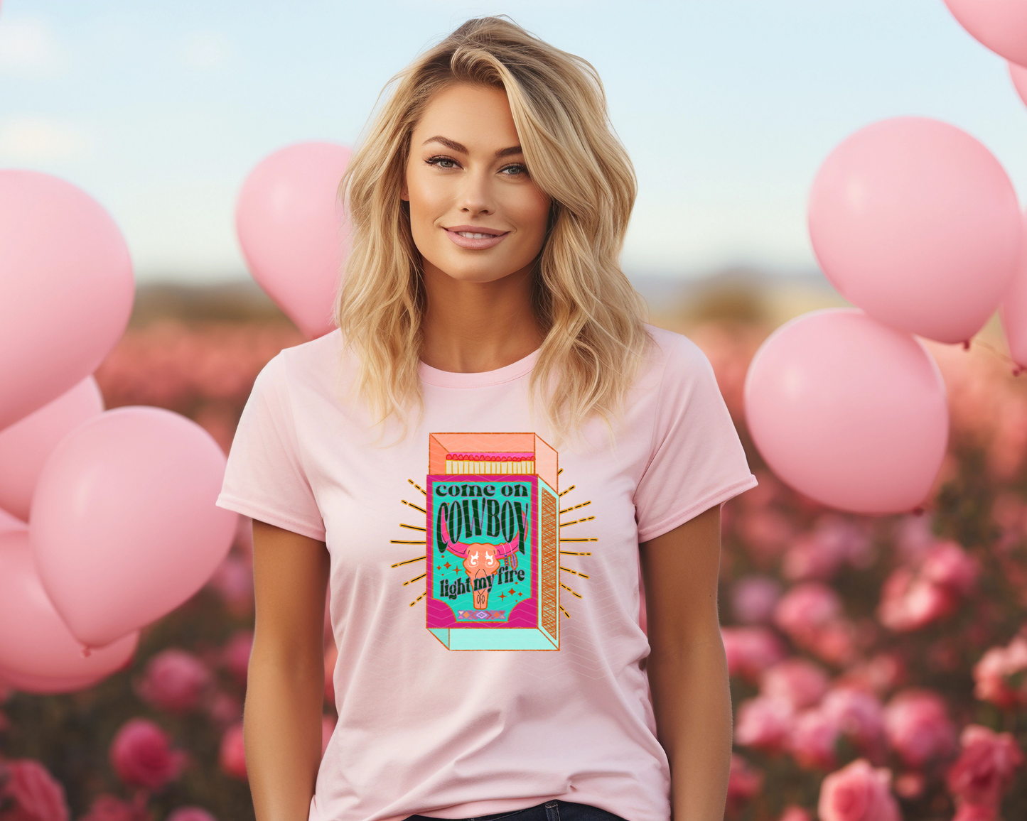 Come On Cowboy Light My Fire DTF TRANSFER