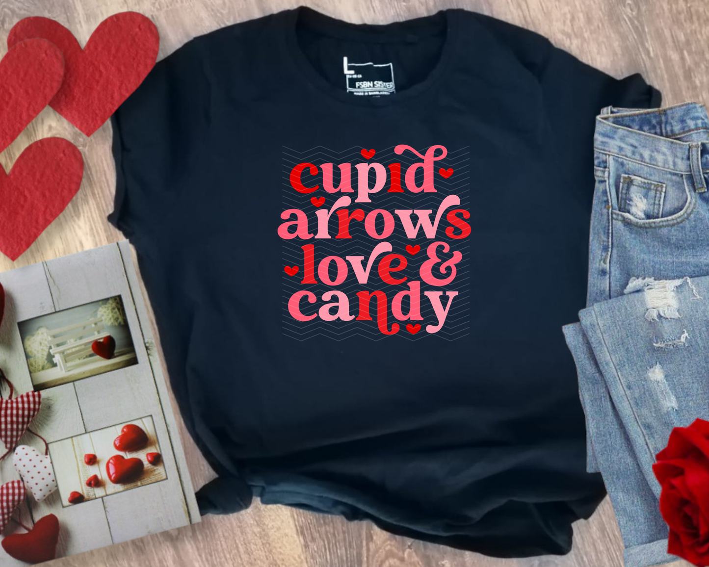 Cupid Arrows Love & Candy Retro DTF TRANSFER