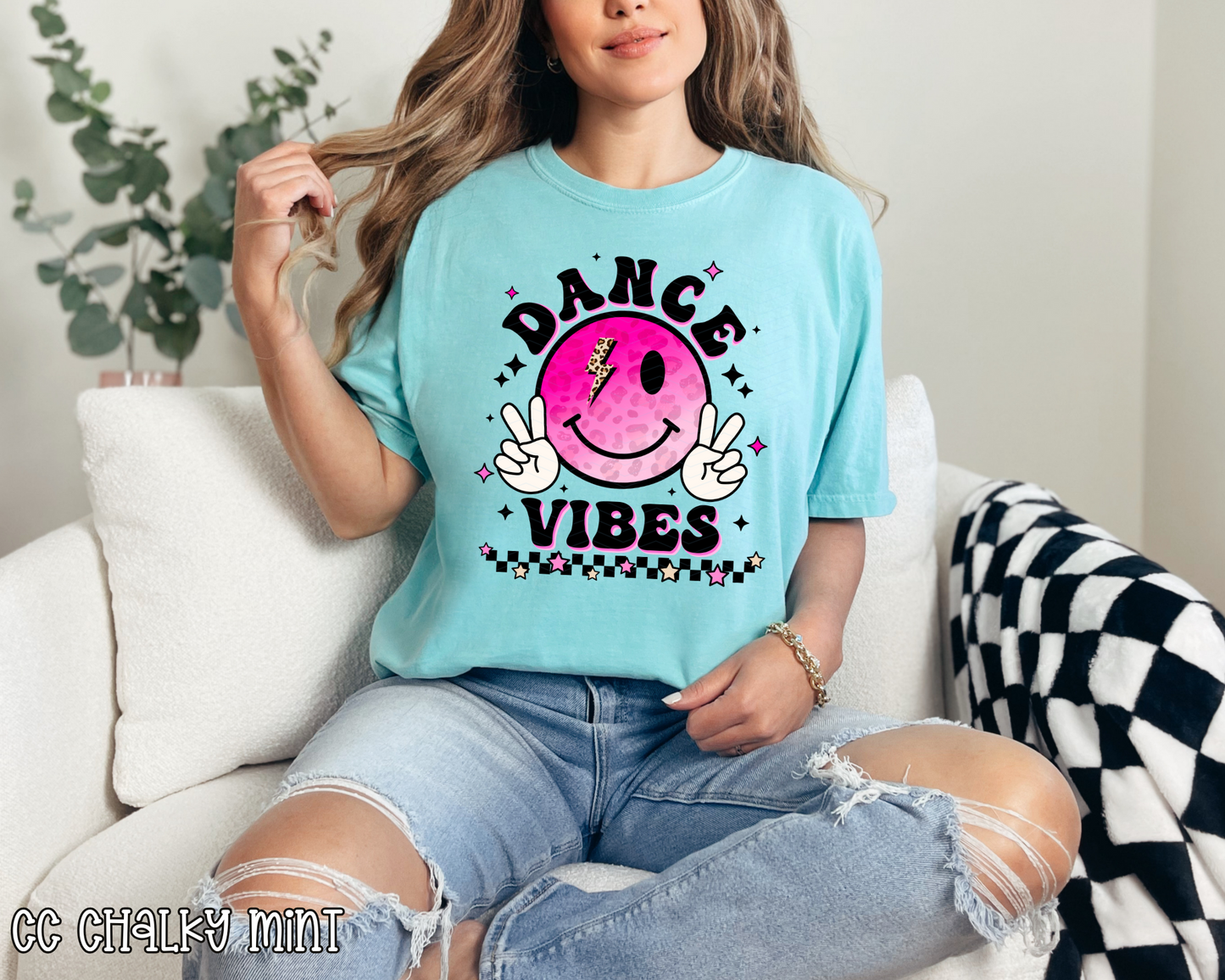 Dance Vibes Smiley DTF TRANSFER