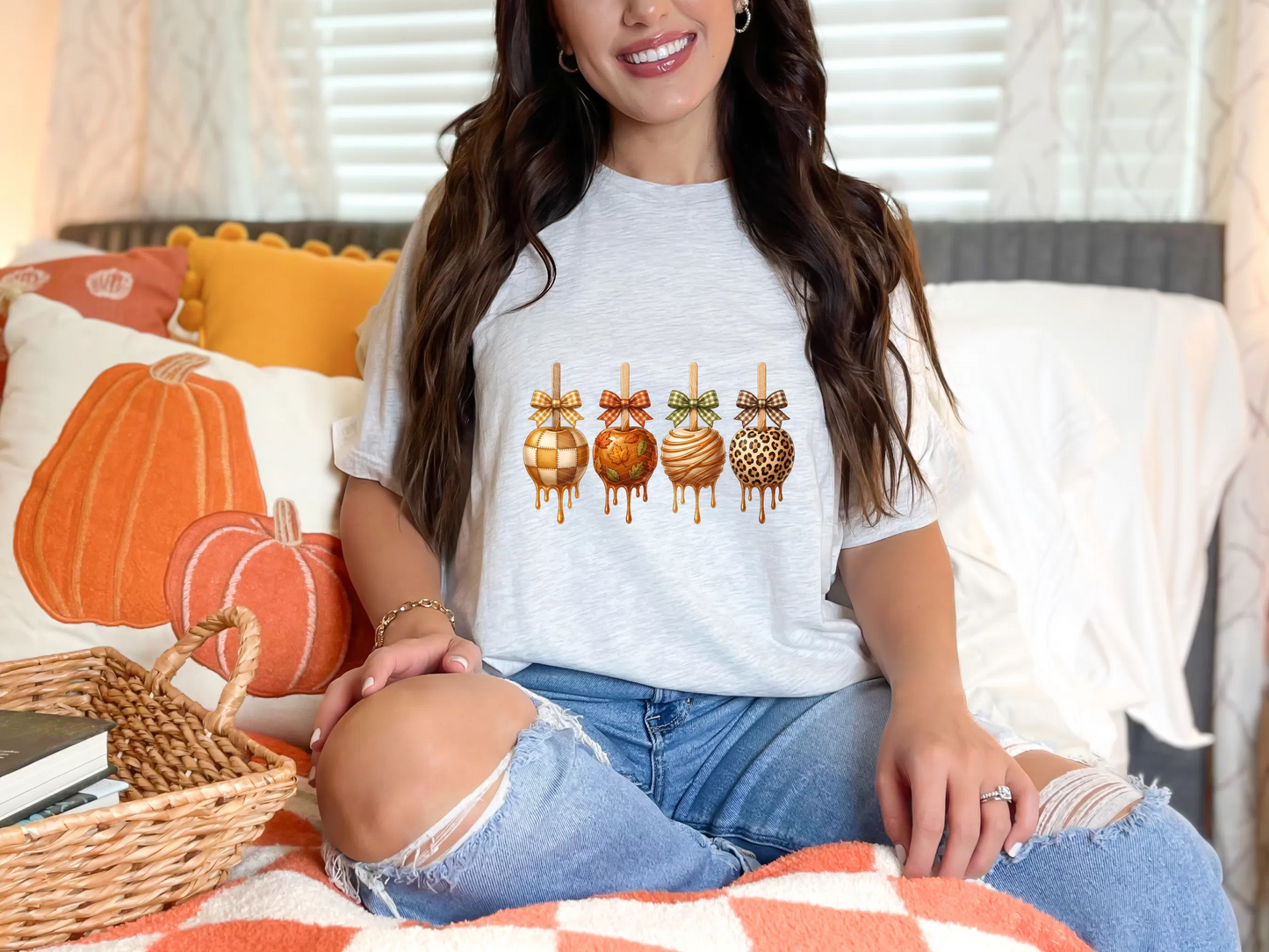 Decorative Fall Candied Apples DTF TRANSFER