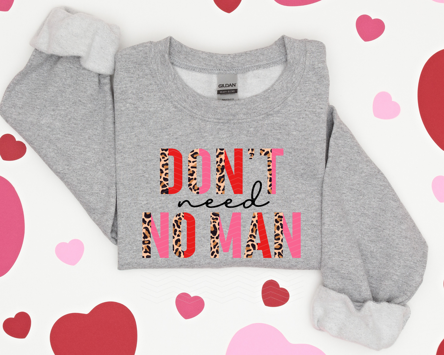 Don't Need No Man Half Leopard DTF TRANSFER