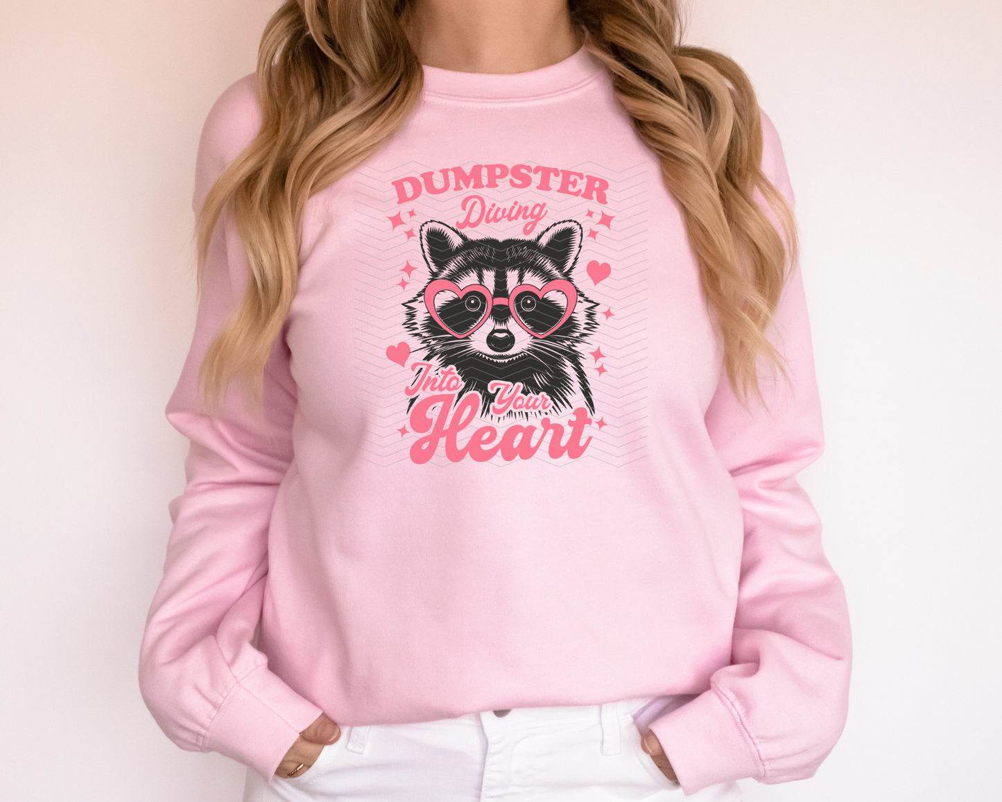 Dumpster Diving Into Your Heart Raccoon DTF TRANSFER