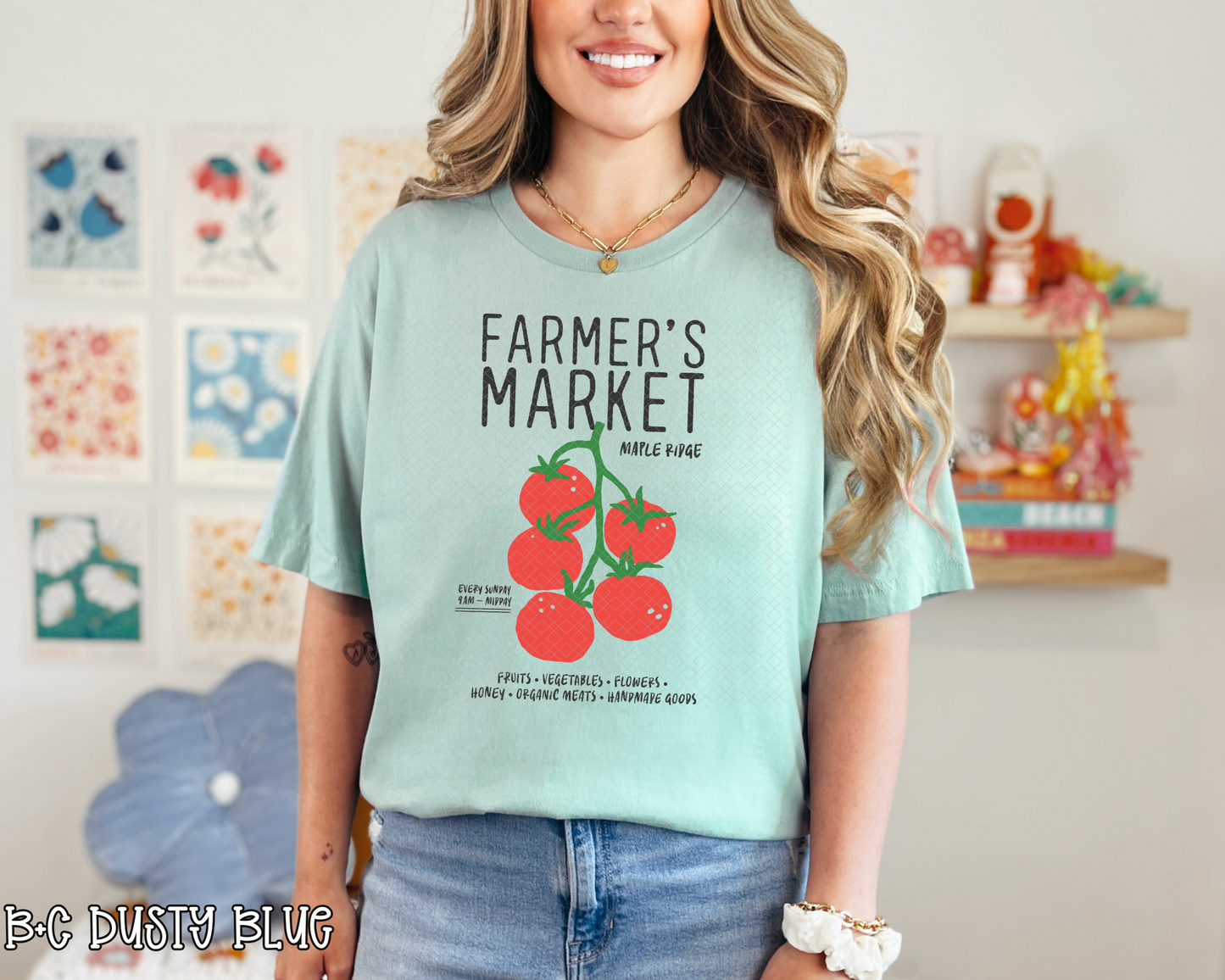 Farmers Market Maple Ridge Hand Drawn Collection DTF TRANSFER