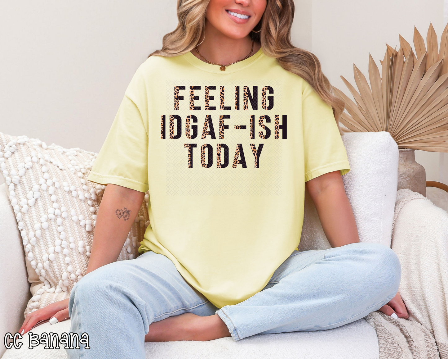 Feeling IDGAF-ISH Today Half Leopard DTF TRANSFER