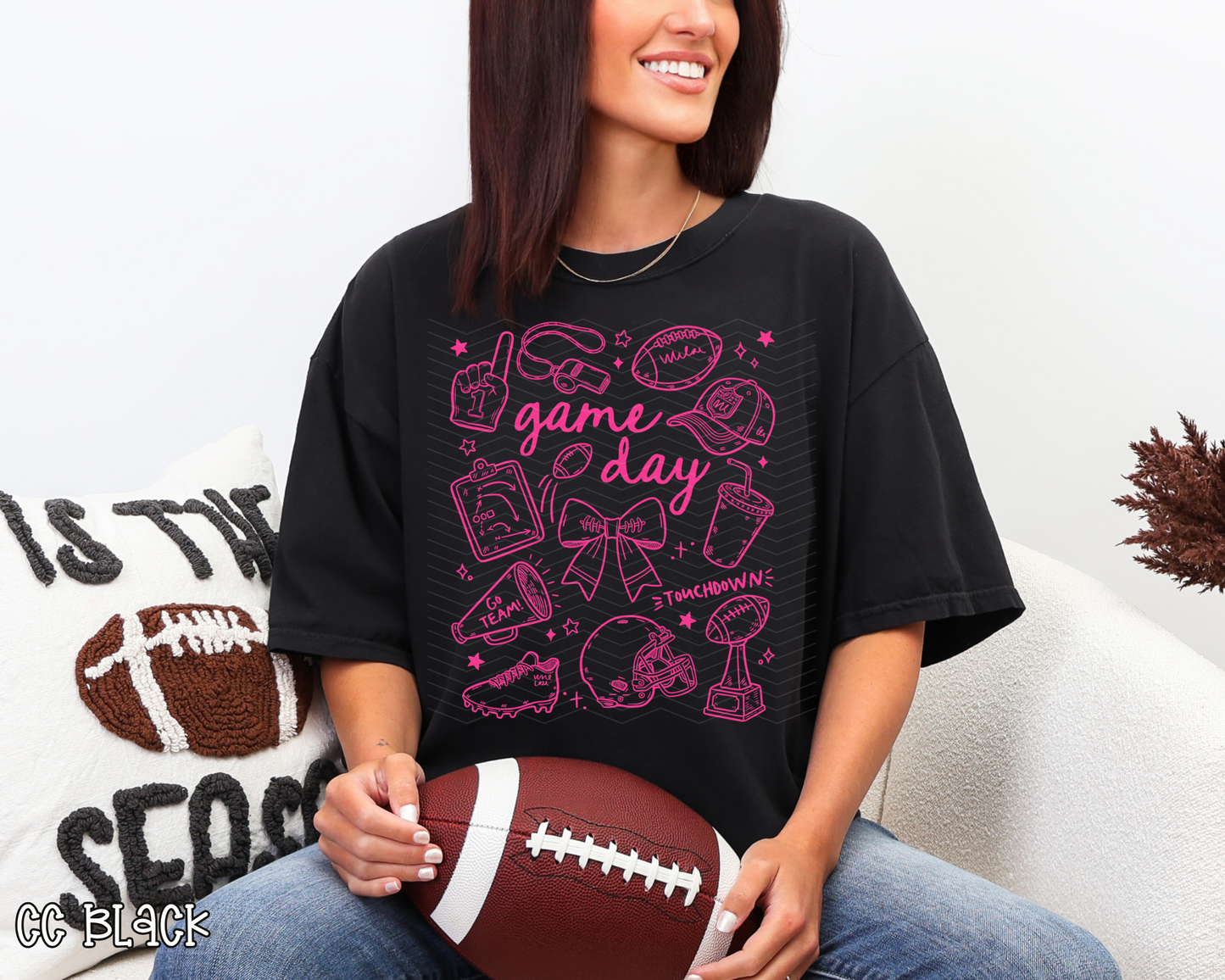 Football Game Day Collage | 5 Colors | DTF TRANSFER
