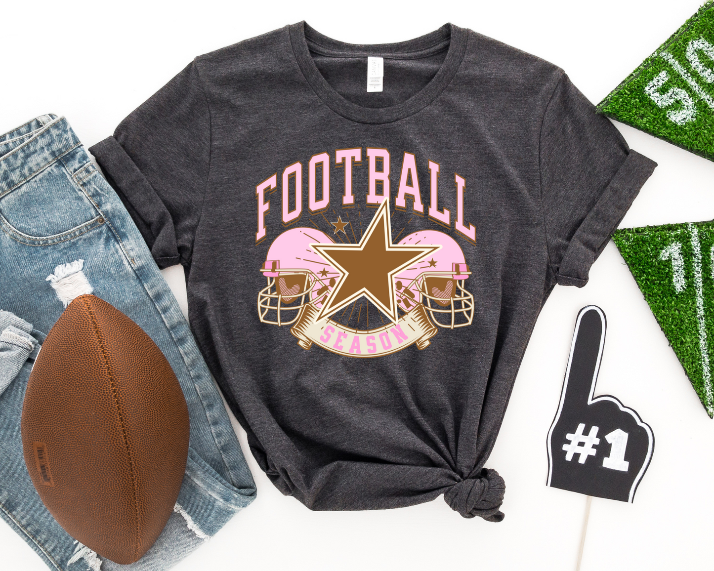 Football Season Pink Helmet
