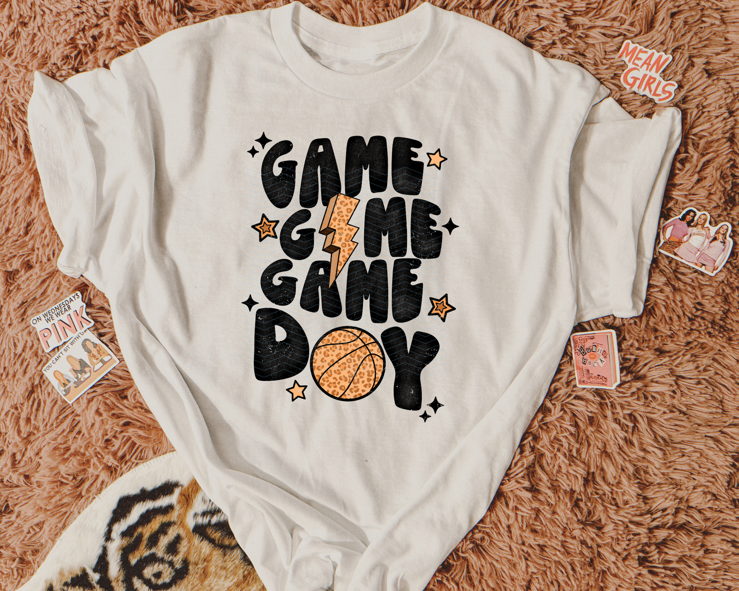 Game Day Basketball black grunge