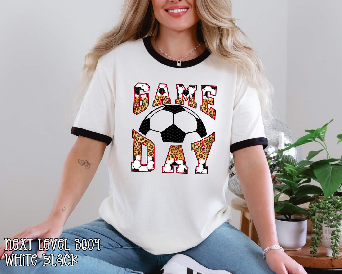 Game Day Half Leopard Red DTF TRANSFER