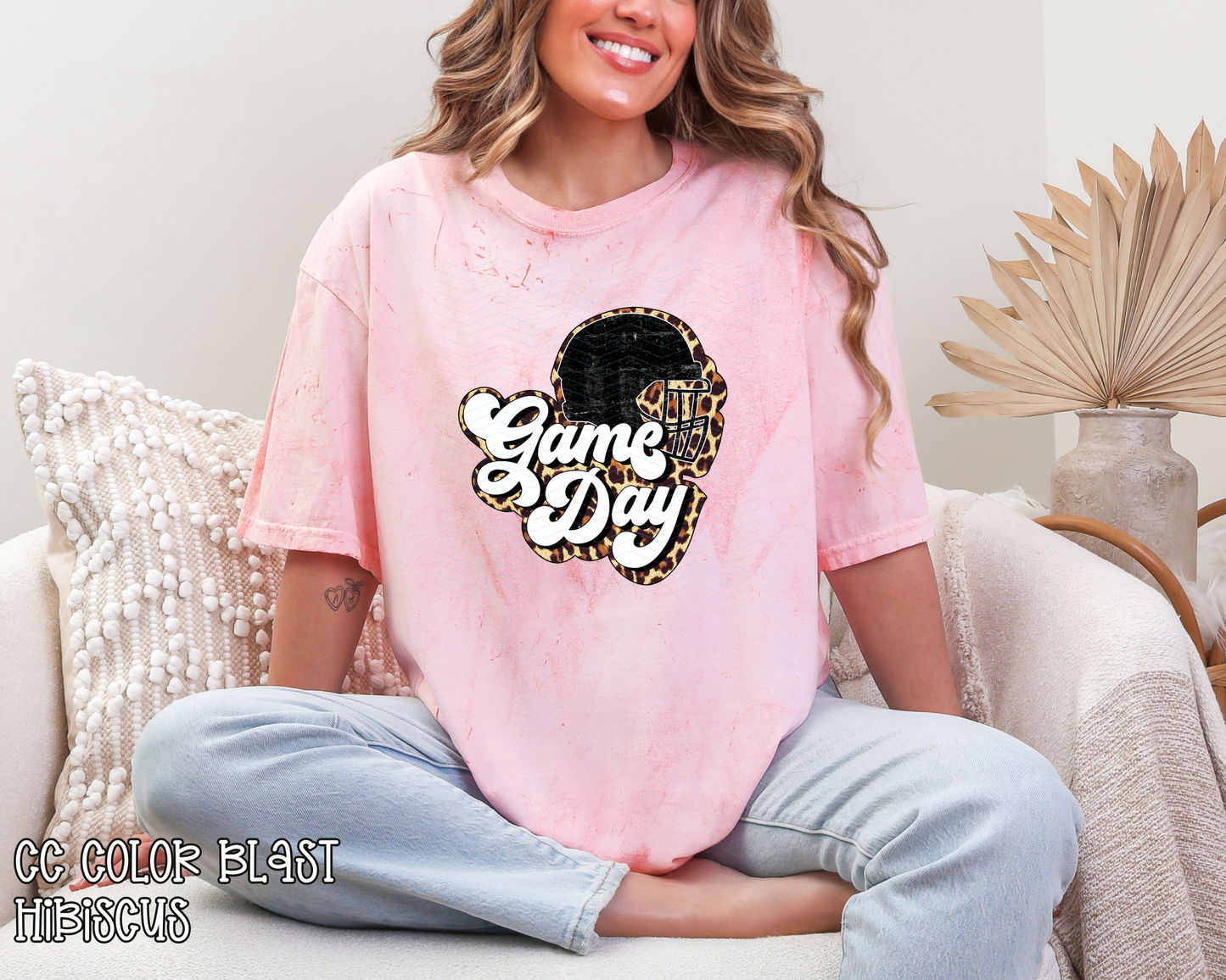 Game Day Helmet Leopard DTF TRANSFER