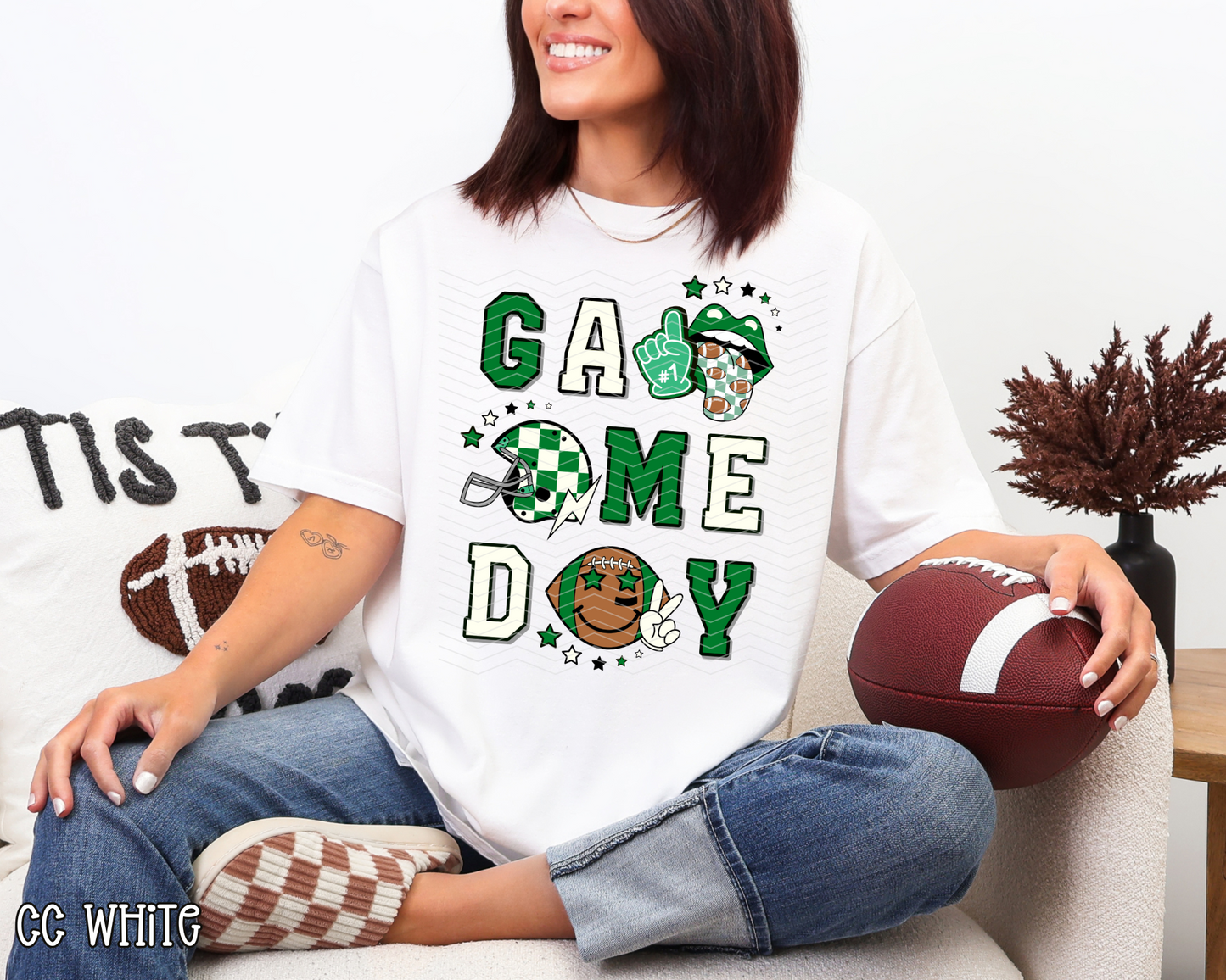 Game Day Stacked Collage | 6 Colors | DTF TRANSFER