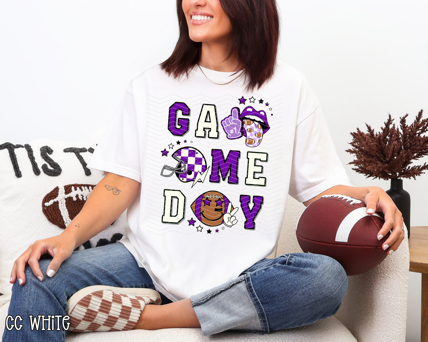 Game Day Stacked Collage | 6 Colors | DTF TRANSFER