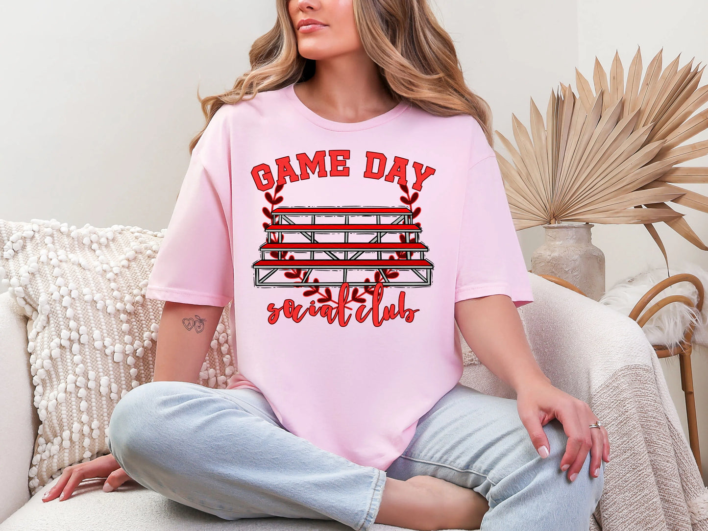 Game Day Social Club Red DTF TRANSFER