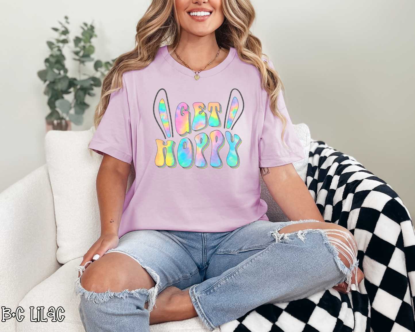 Get Hoppy Pastel Tie-Dye DTF TRANSFER