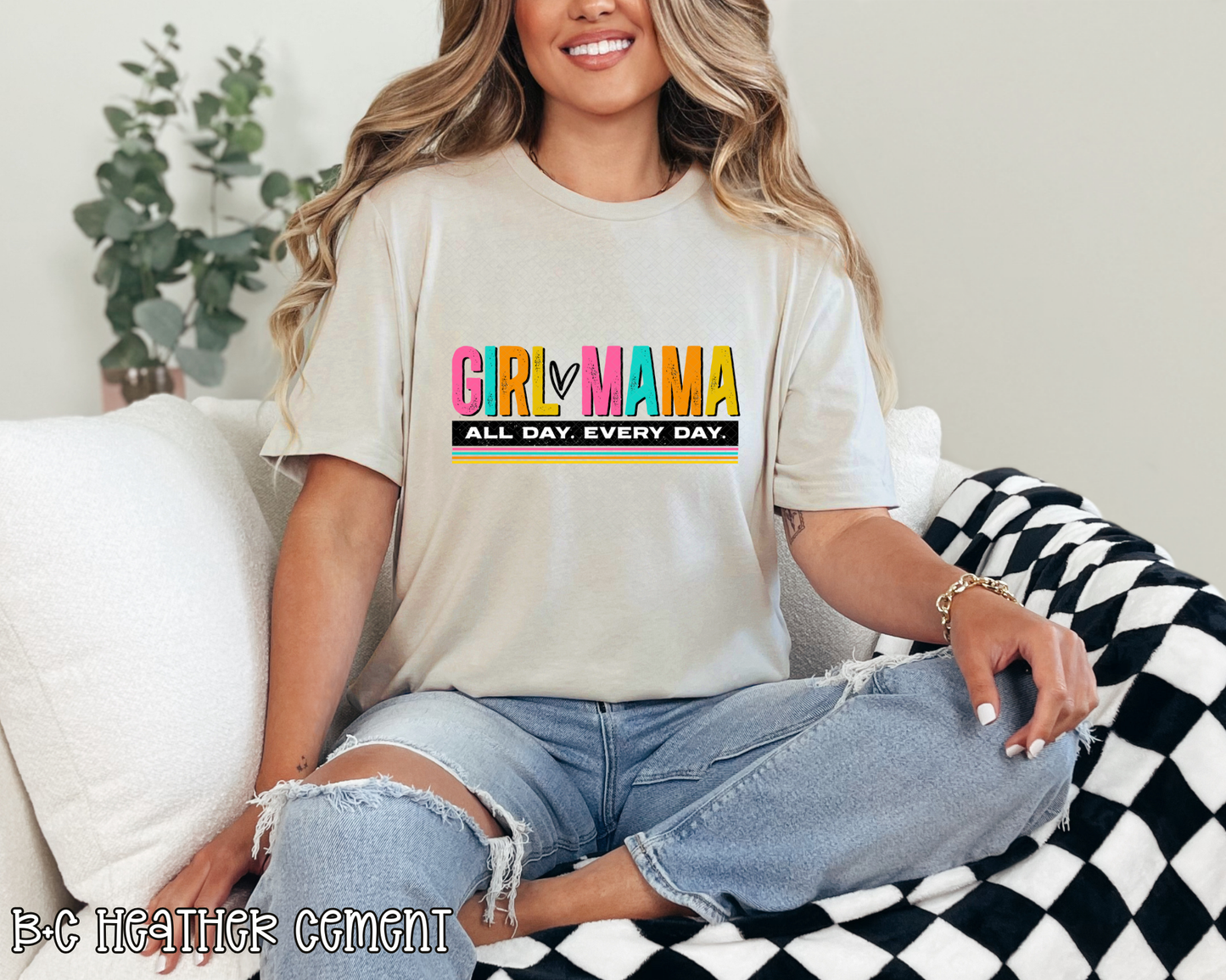 Girl Mama All Day Every Day neon DTF TRANSFER