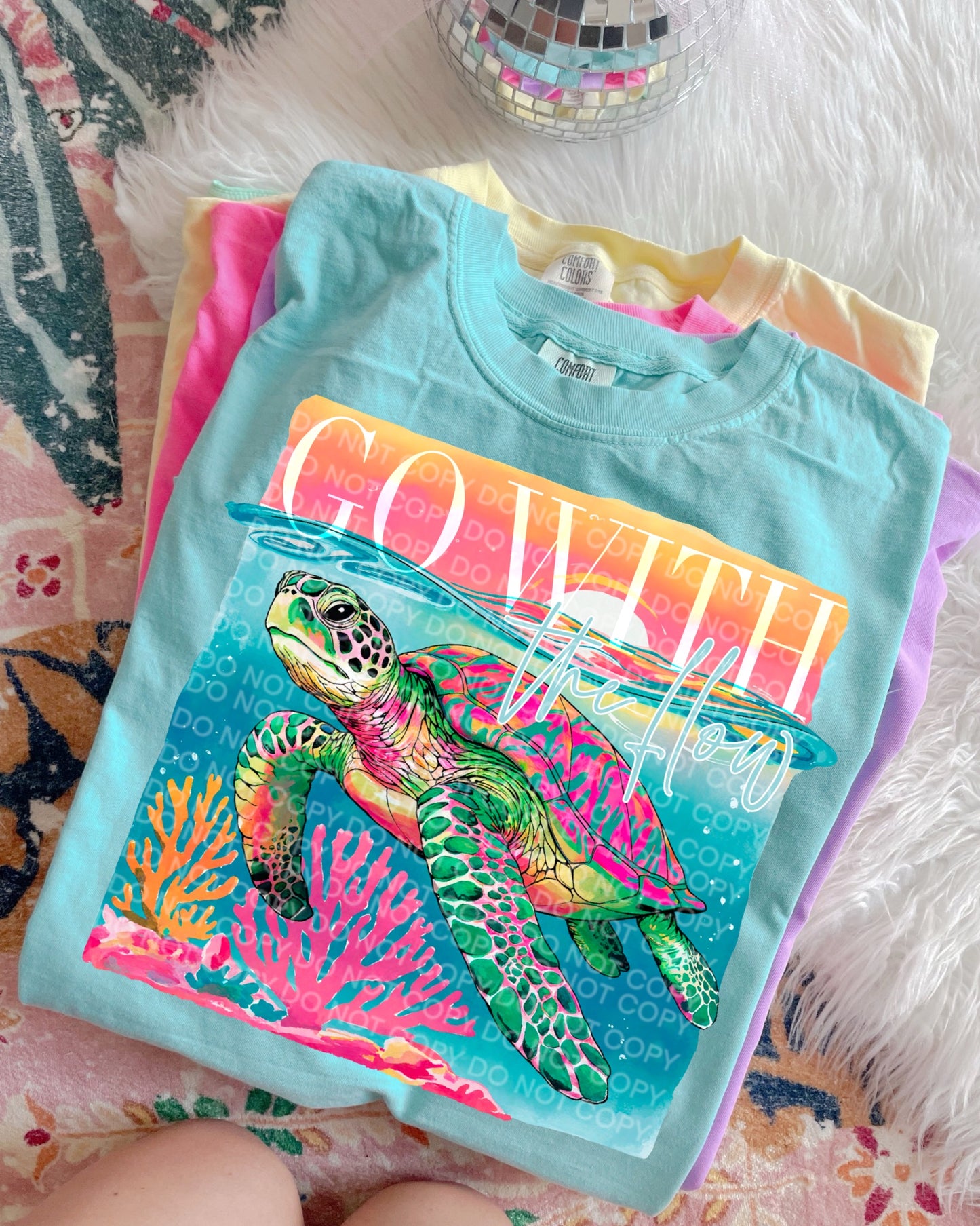 Go With The Flow Neon Scene DTF TRANSFER