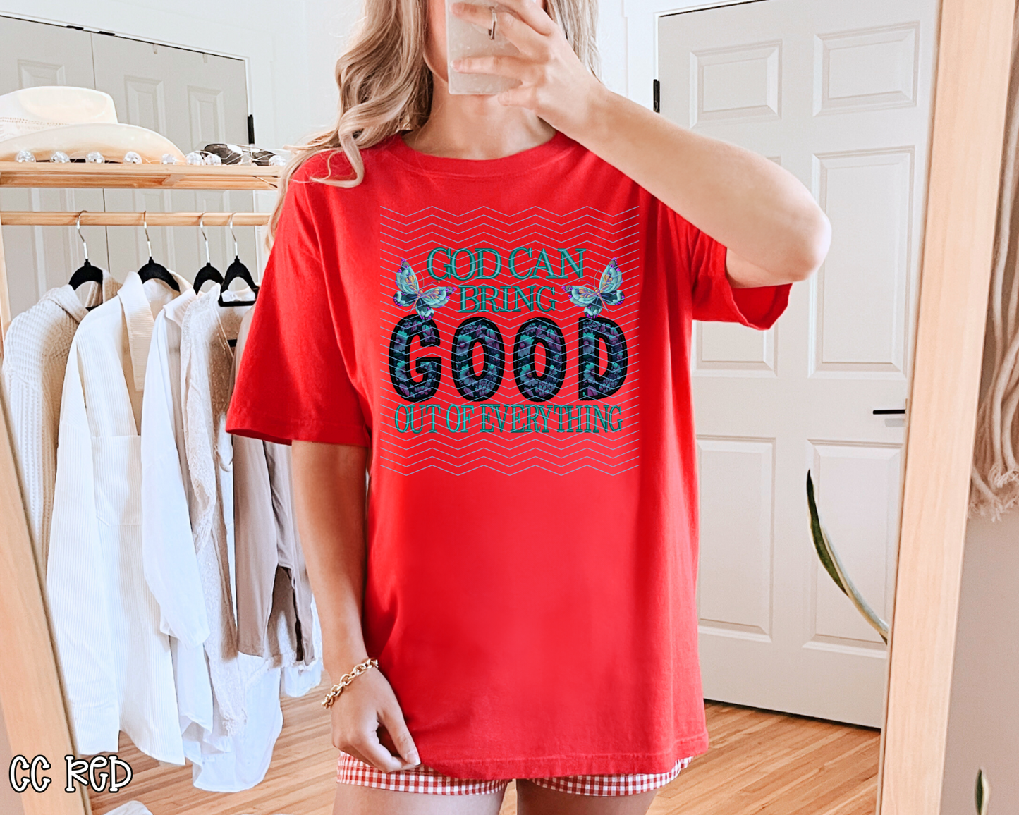 God Can Bring Good Out of Everything Faux Emb DTF TRANSFER