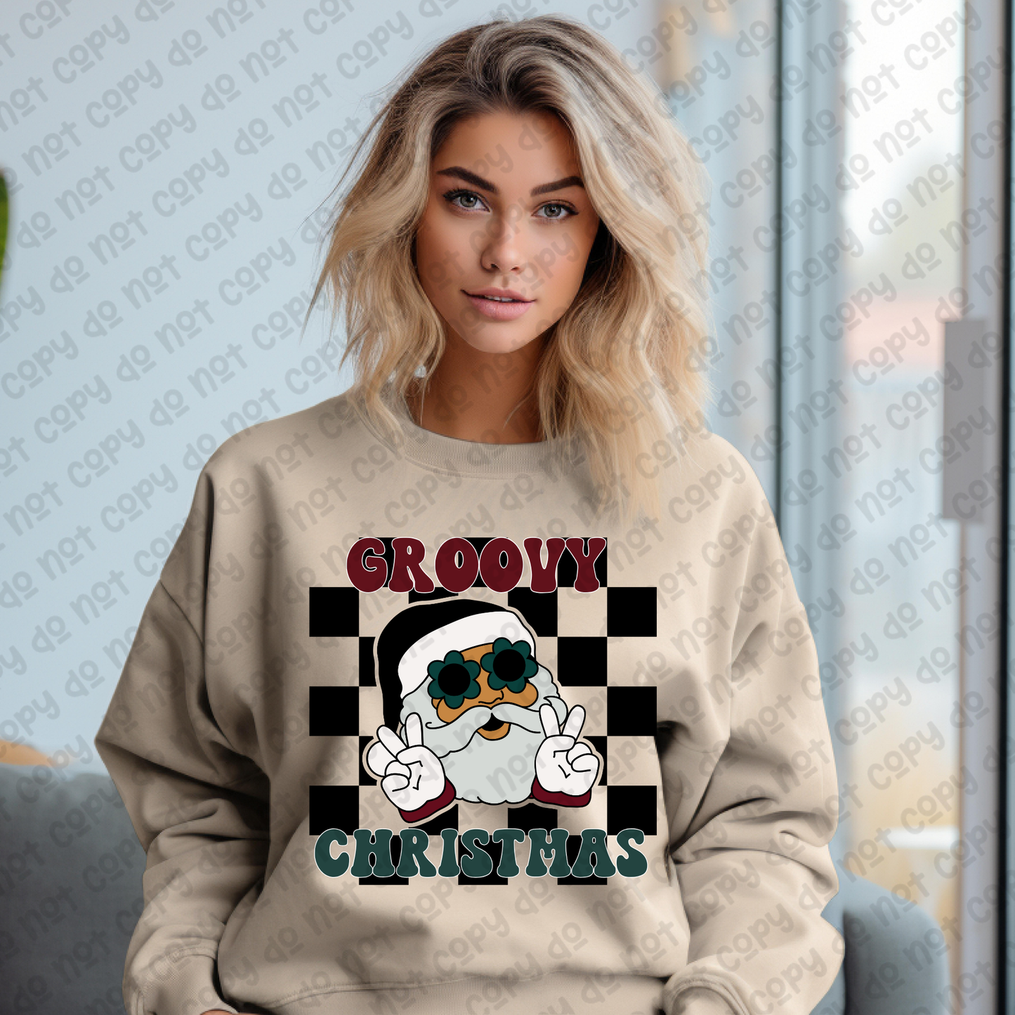 Groovy Christmas | 3 Skin Tones | DTF TRANSFER