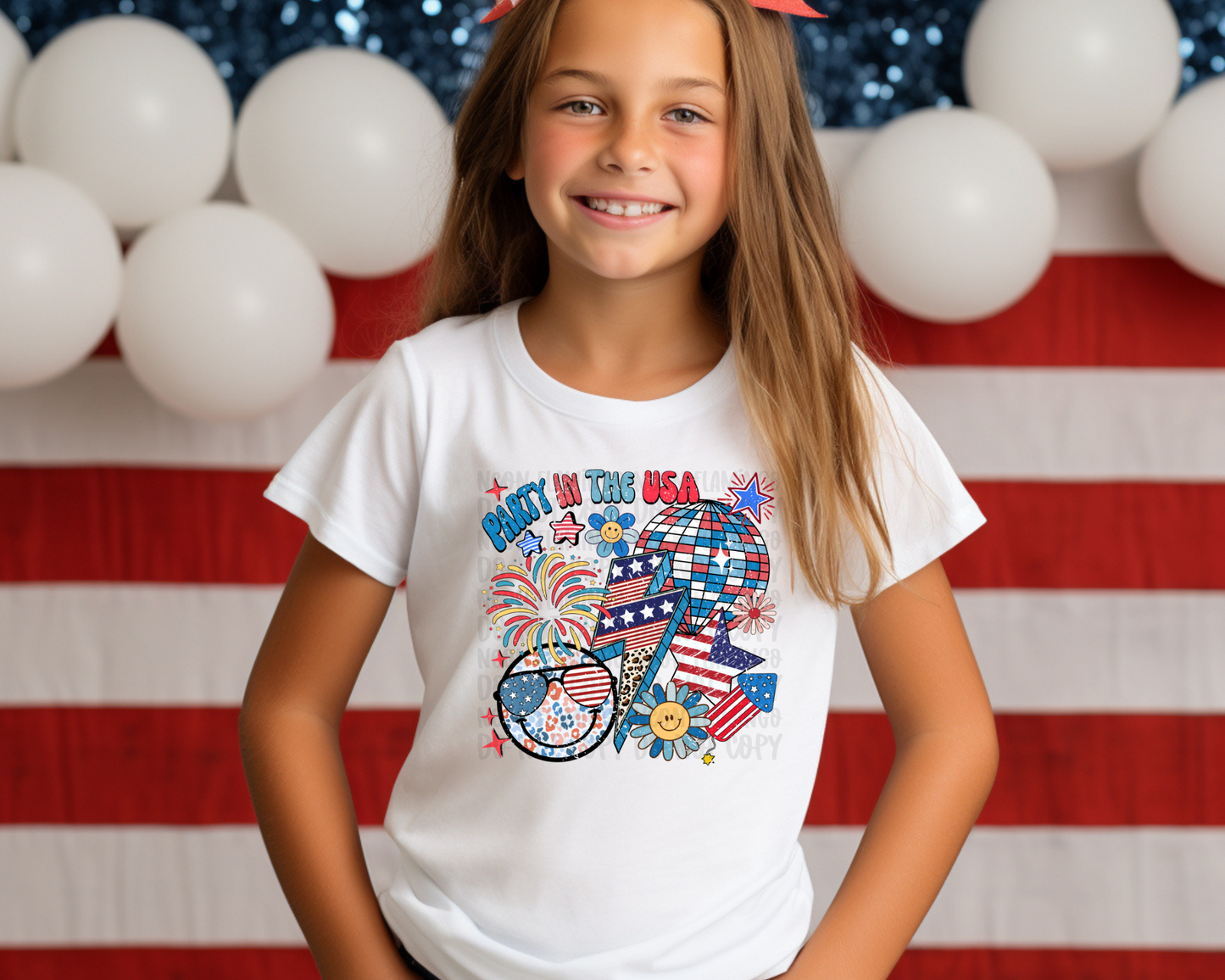 Groovy Party USA DTF TRANSFER