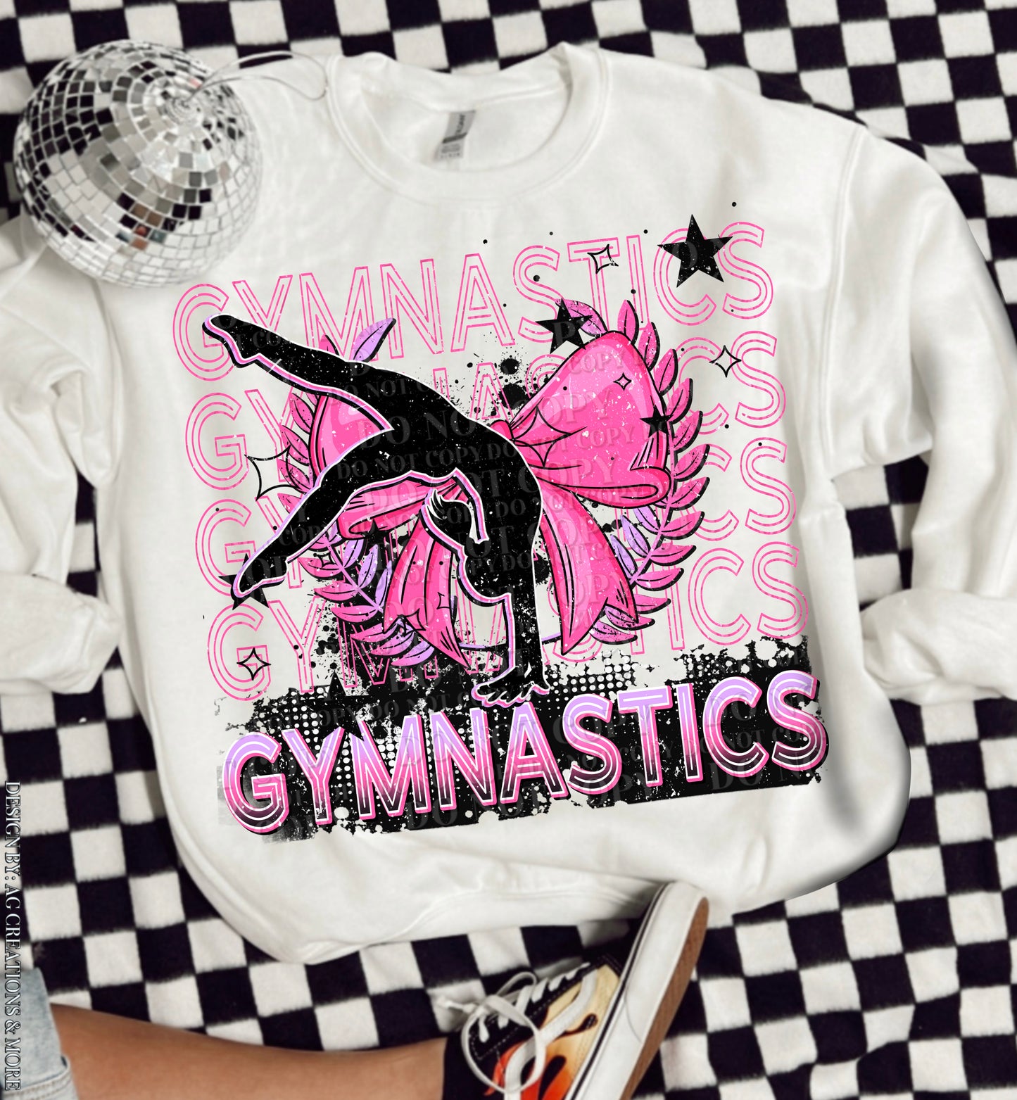 Gymnastics Stacked Neon