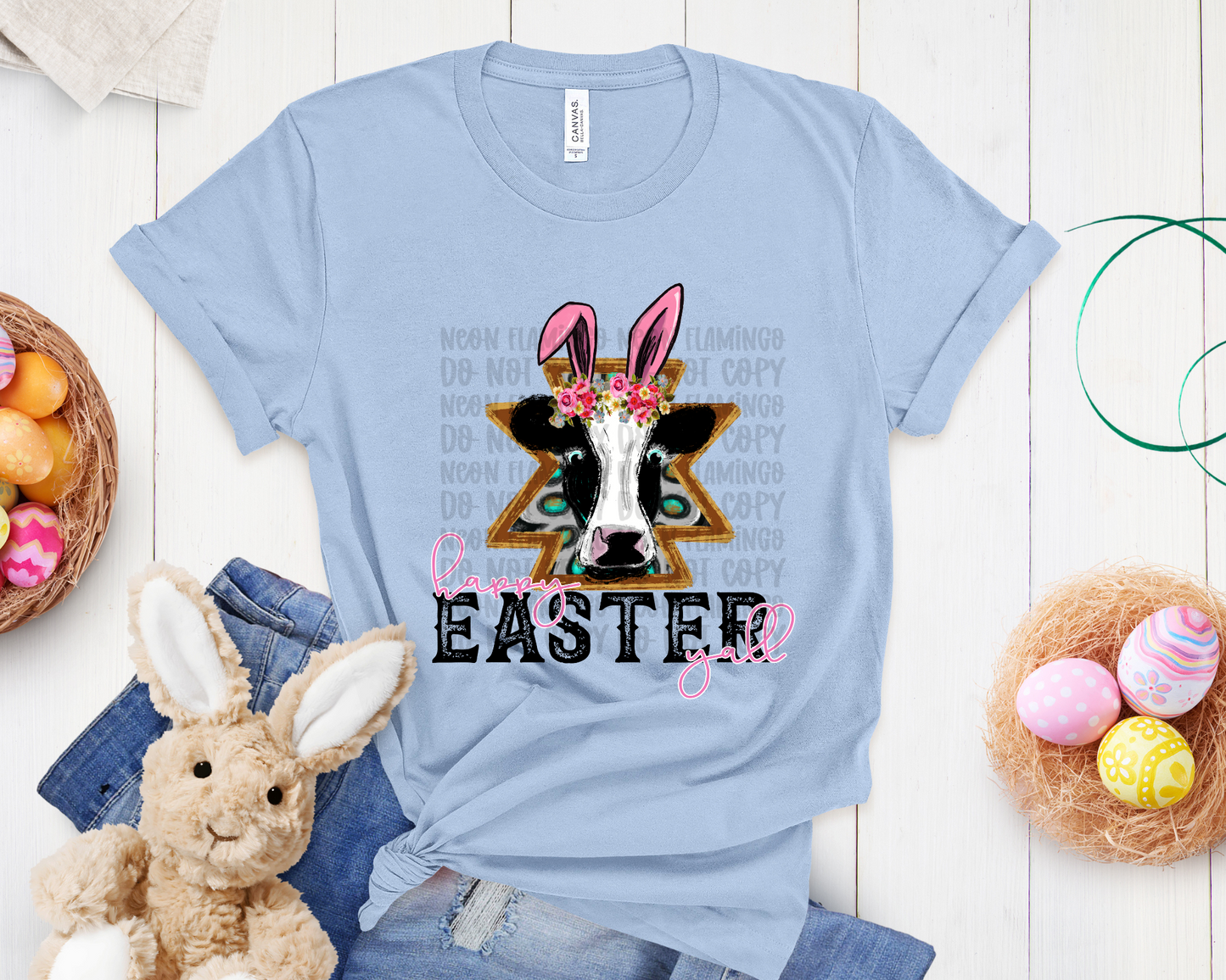 Happy Easter Y'all Cow