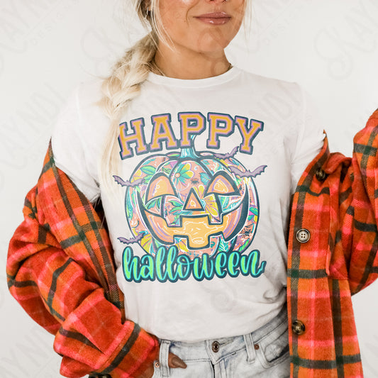 Happy Halloween Pumpkin Green