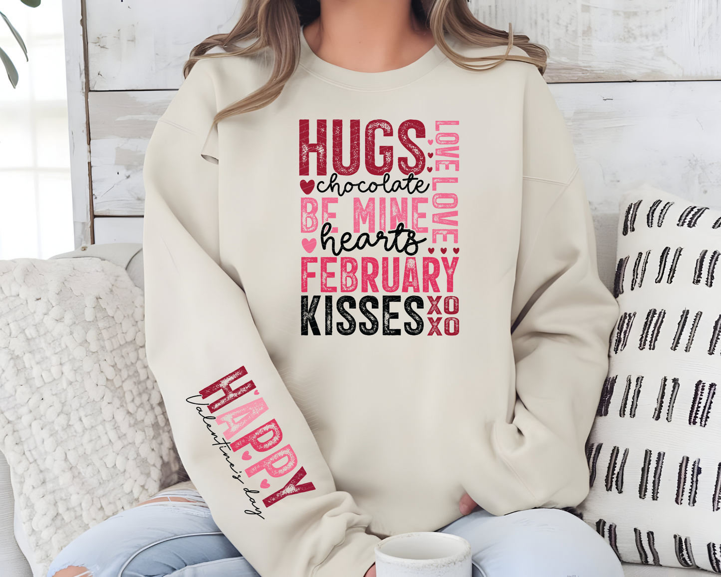 Happy Valentine's Day | SLEEVE OPTION | DTF TRANSFER