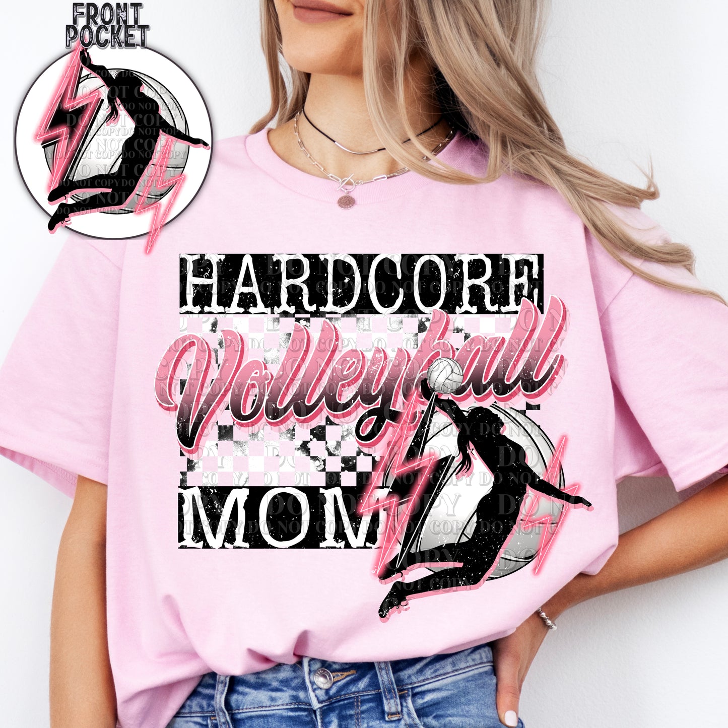 Hardcore Volleyball Mom DTF TRANSFER
