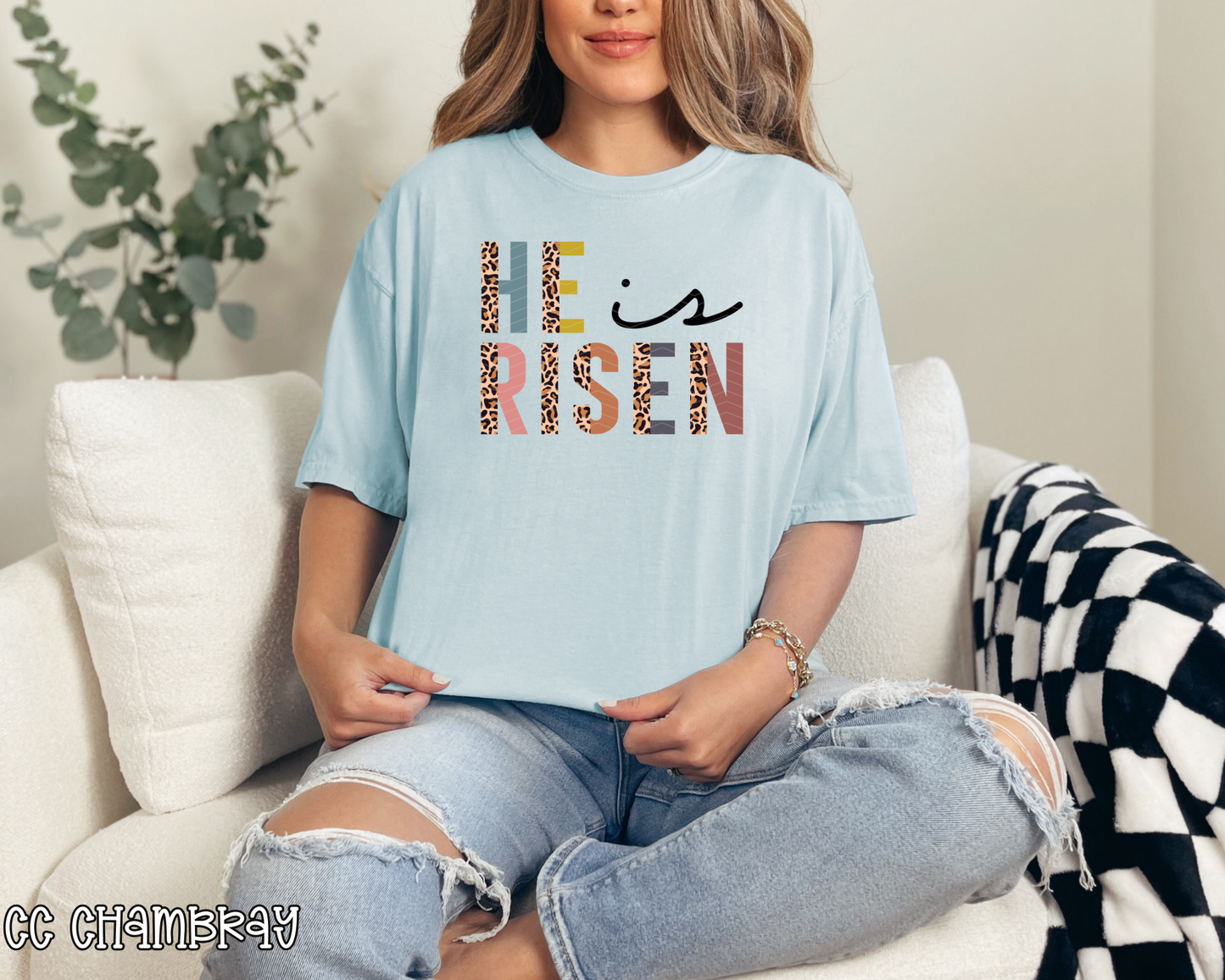 He Is Risen Half Leopard DTF TRANSFER