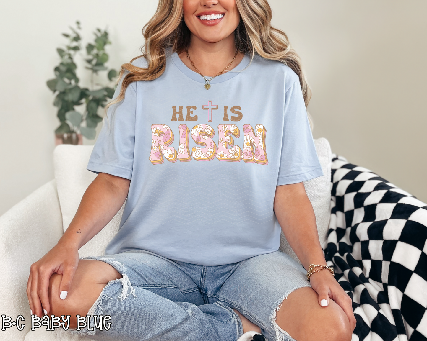 He Is Risen Vintage Floral DTF TRANSFER