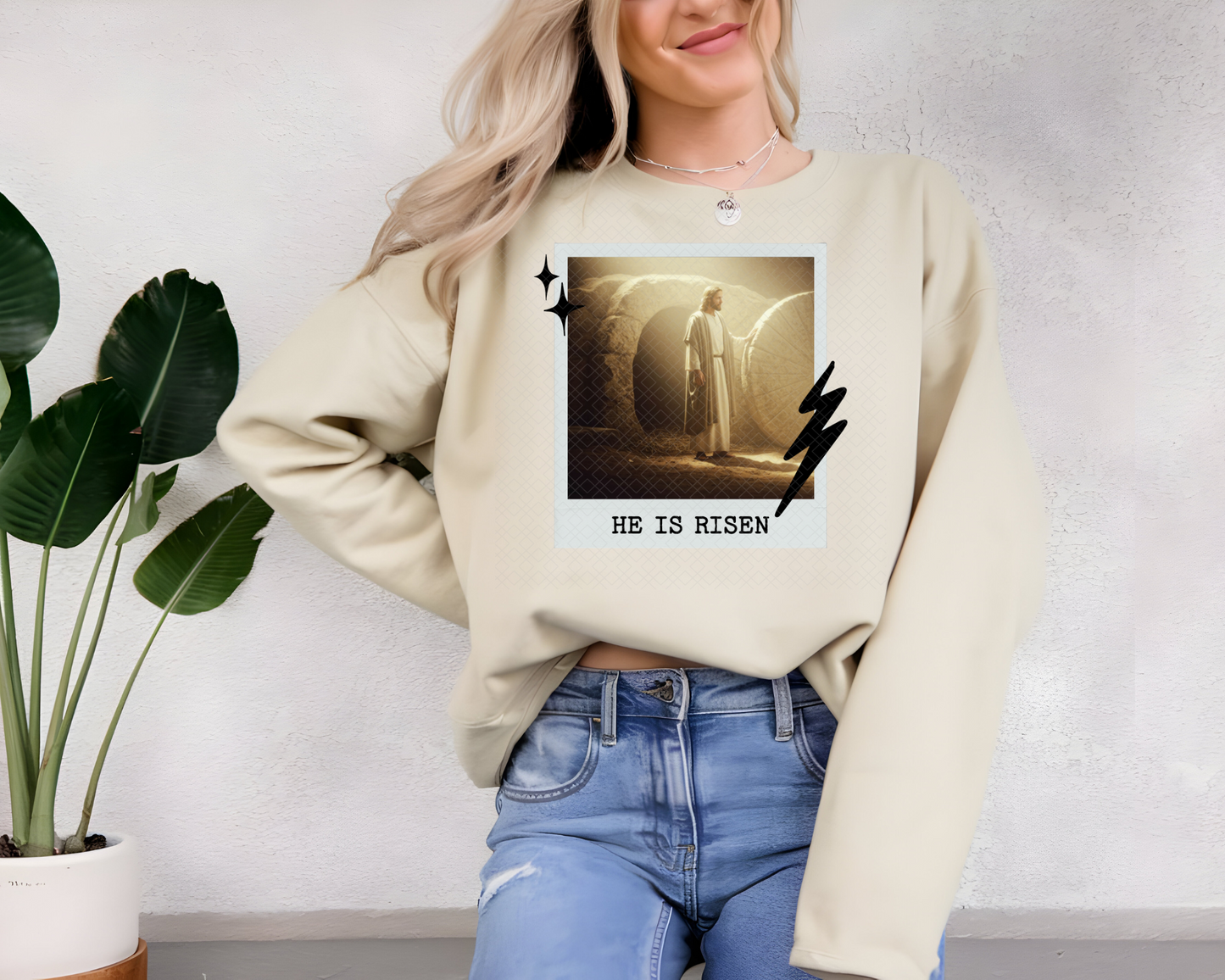 He Is Risen polaroid DTF TRANSFER