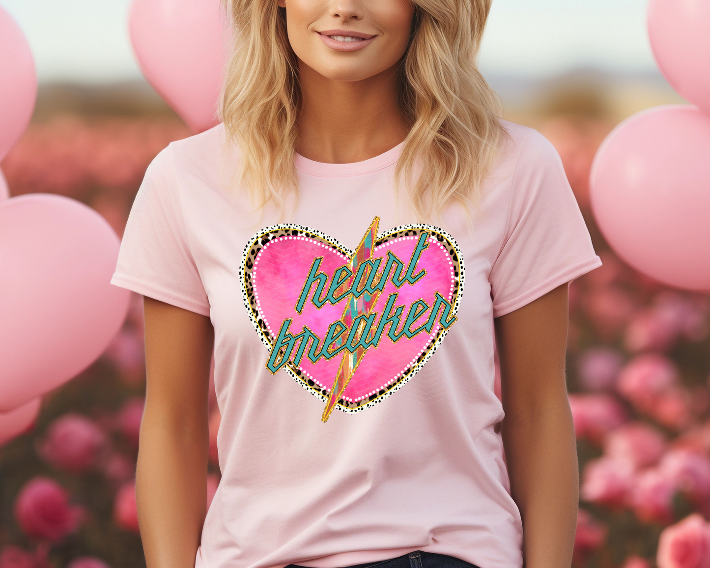 Heart Breaker Brushstroke Gold Glitter Heart DTF TRANSFER