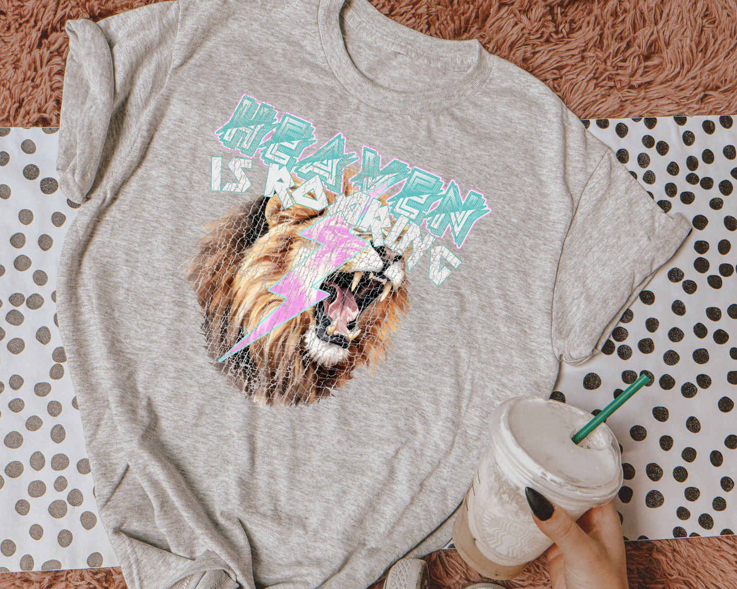 Heaven Is Roaring Light Blue Distressed