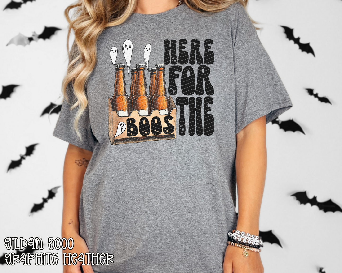 Here For The Boos Beer Bottles DTF TRANSFER