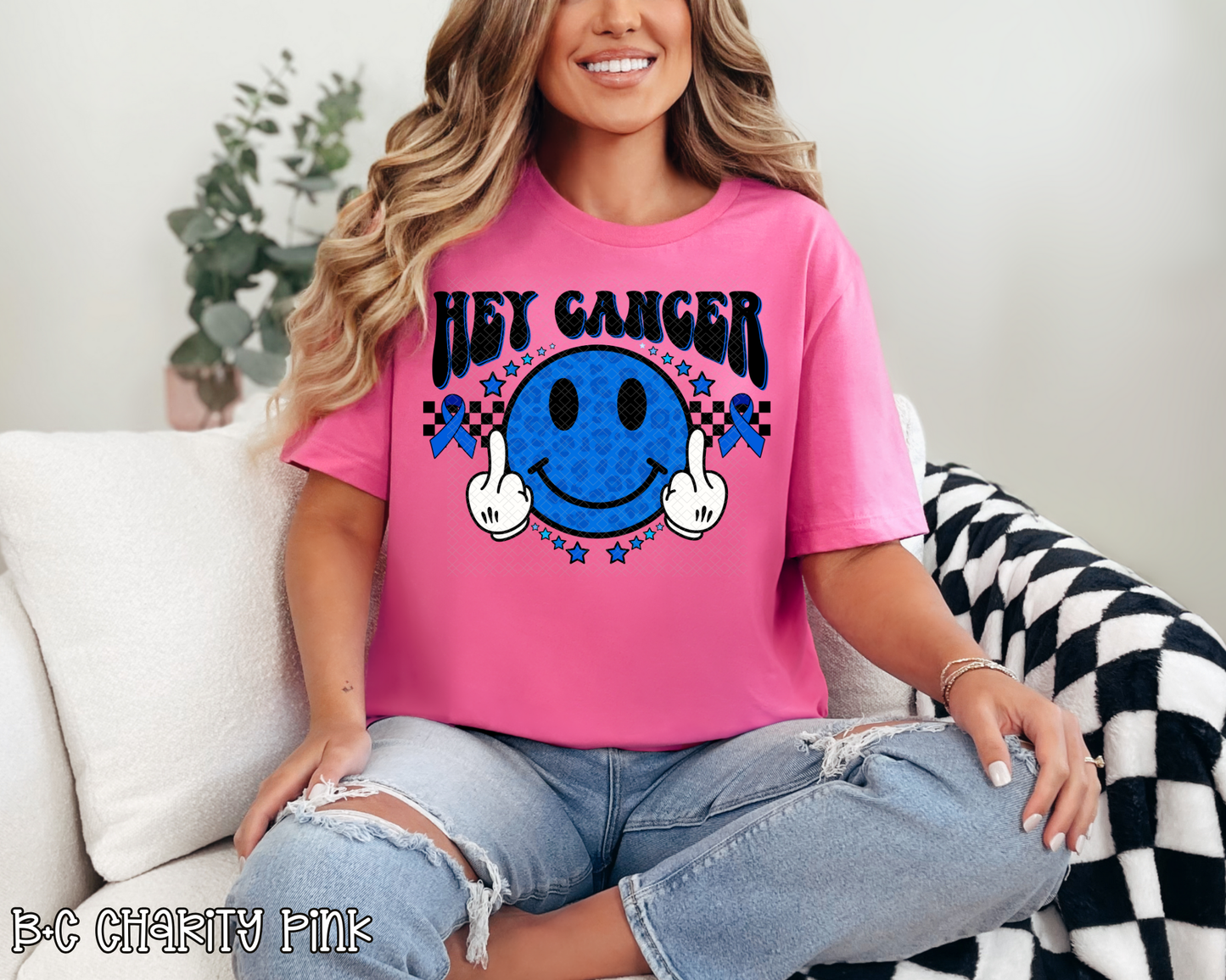 Hey Cancer FU Blue DTF TRANSFER