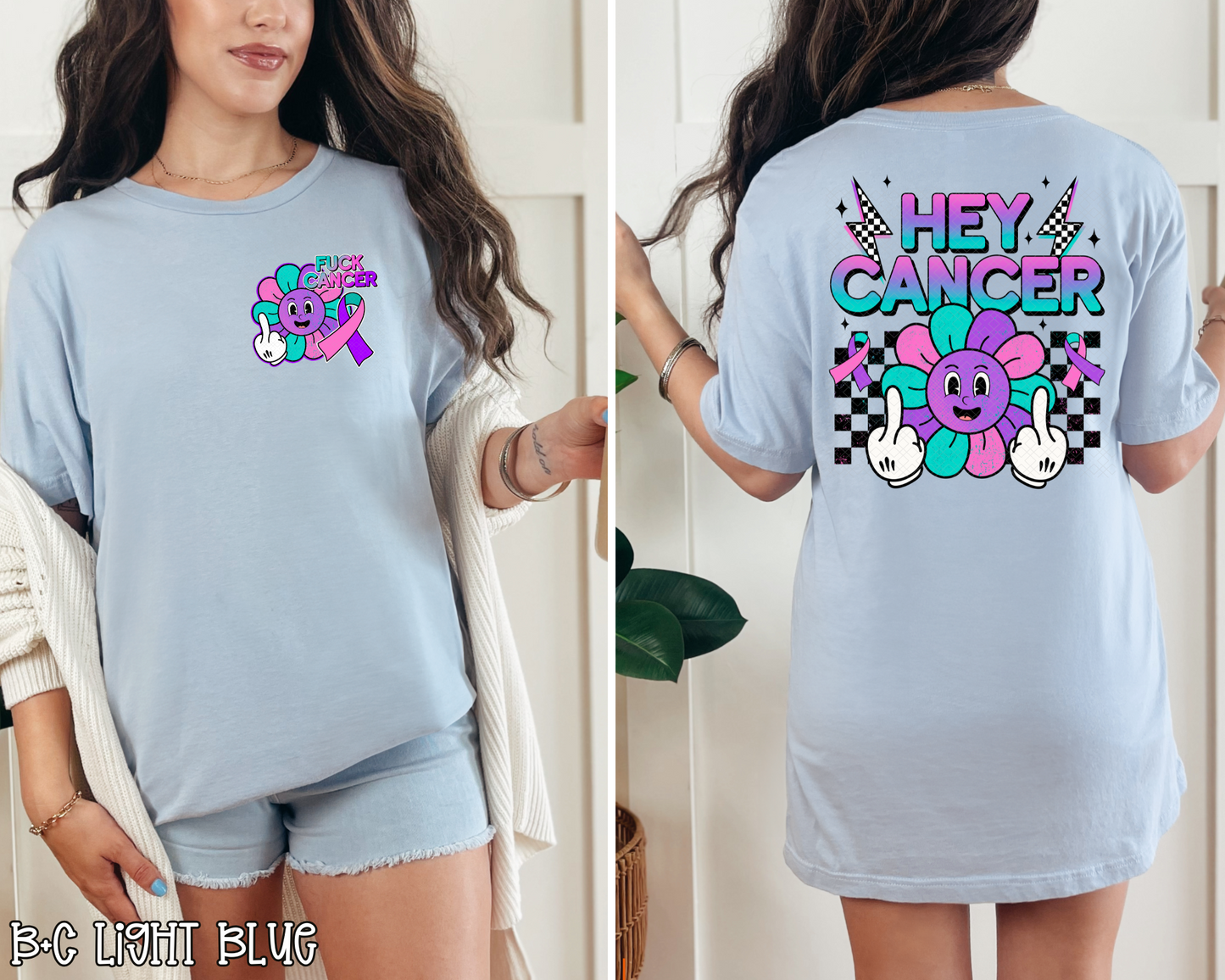 Hey Cancer FU Daisy Thyroid DTF TRANSFER