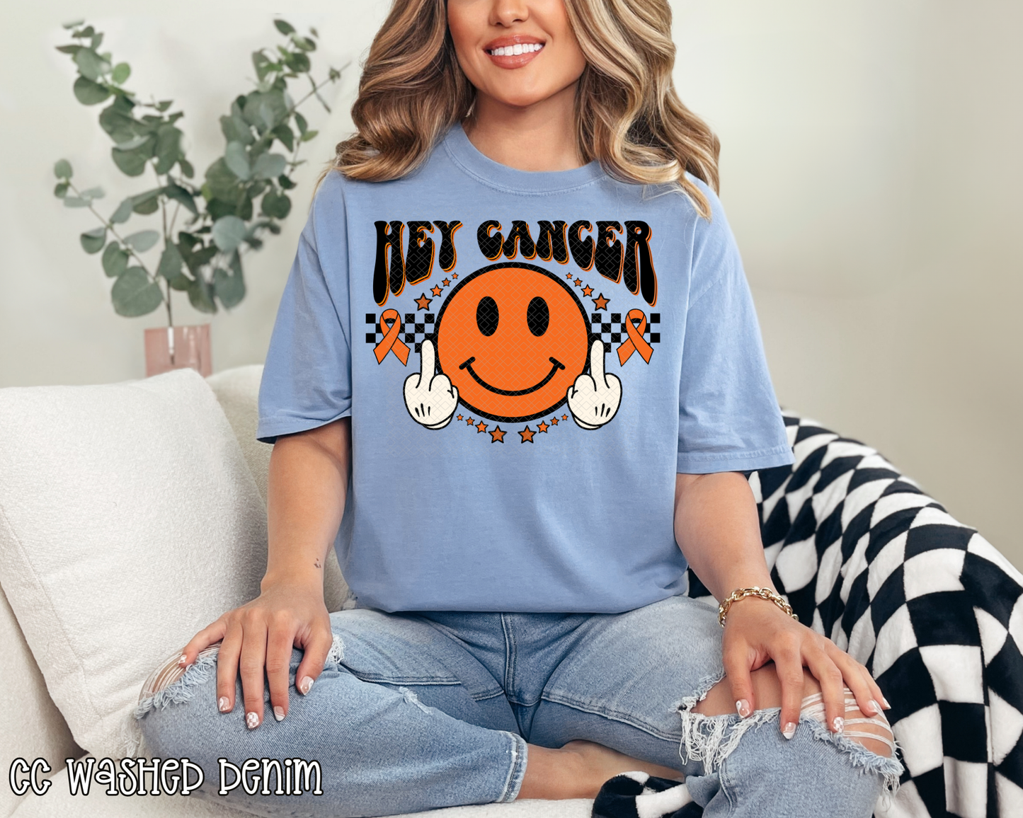 Hey Cancer FU Orange DTF TRANSFER