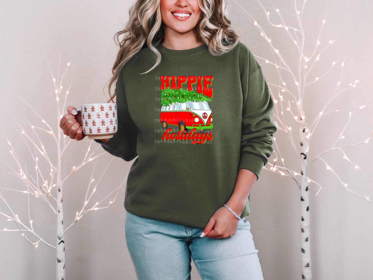 Hippie Holidays Christmas Bus DTF TRANSFER