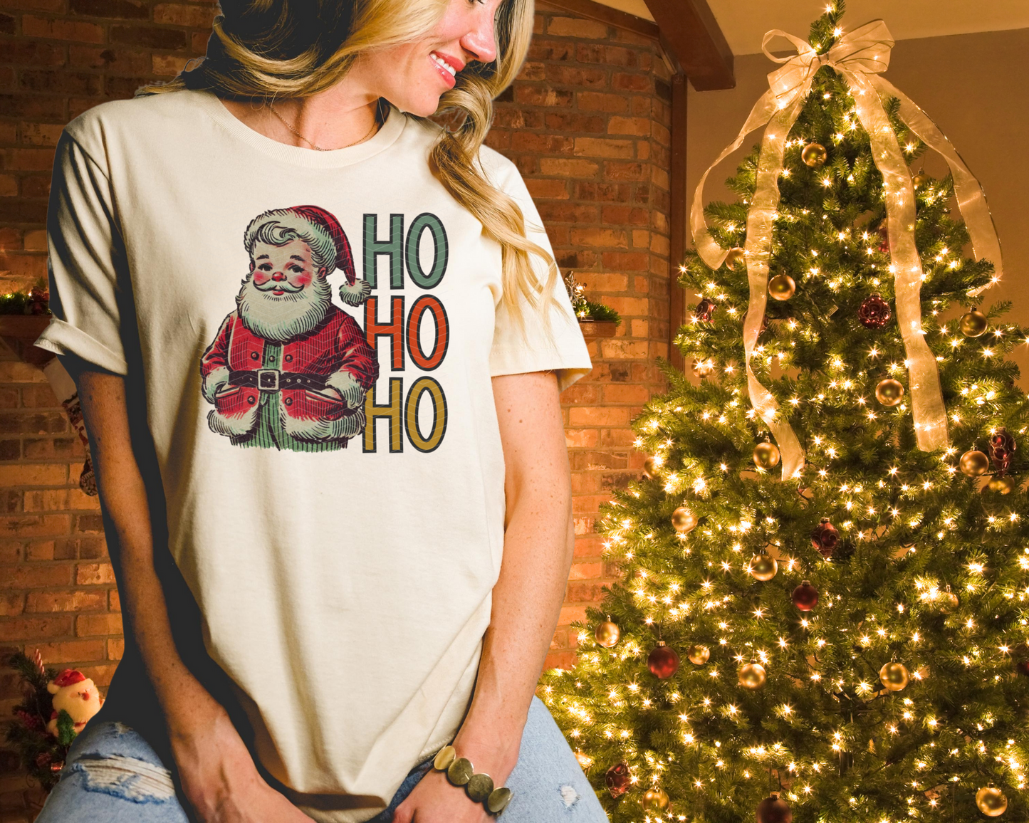 Ho Ho Ho Vintage Santa DTF TRANSFER