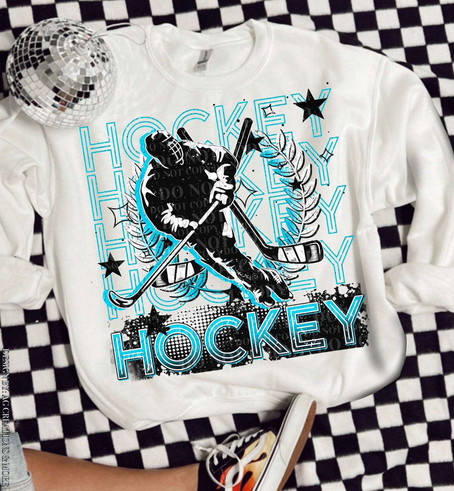 Hockey Neon Stacked