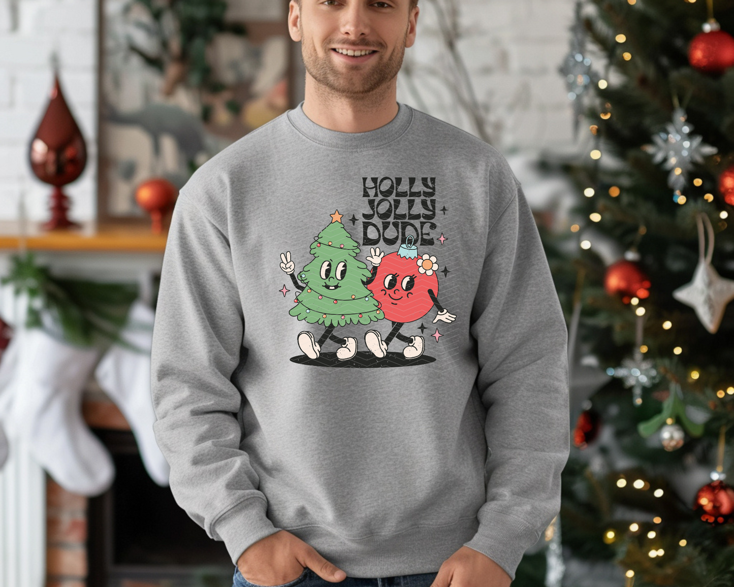 Holly Jolly Dude DTF TRANSFER