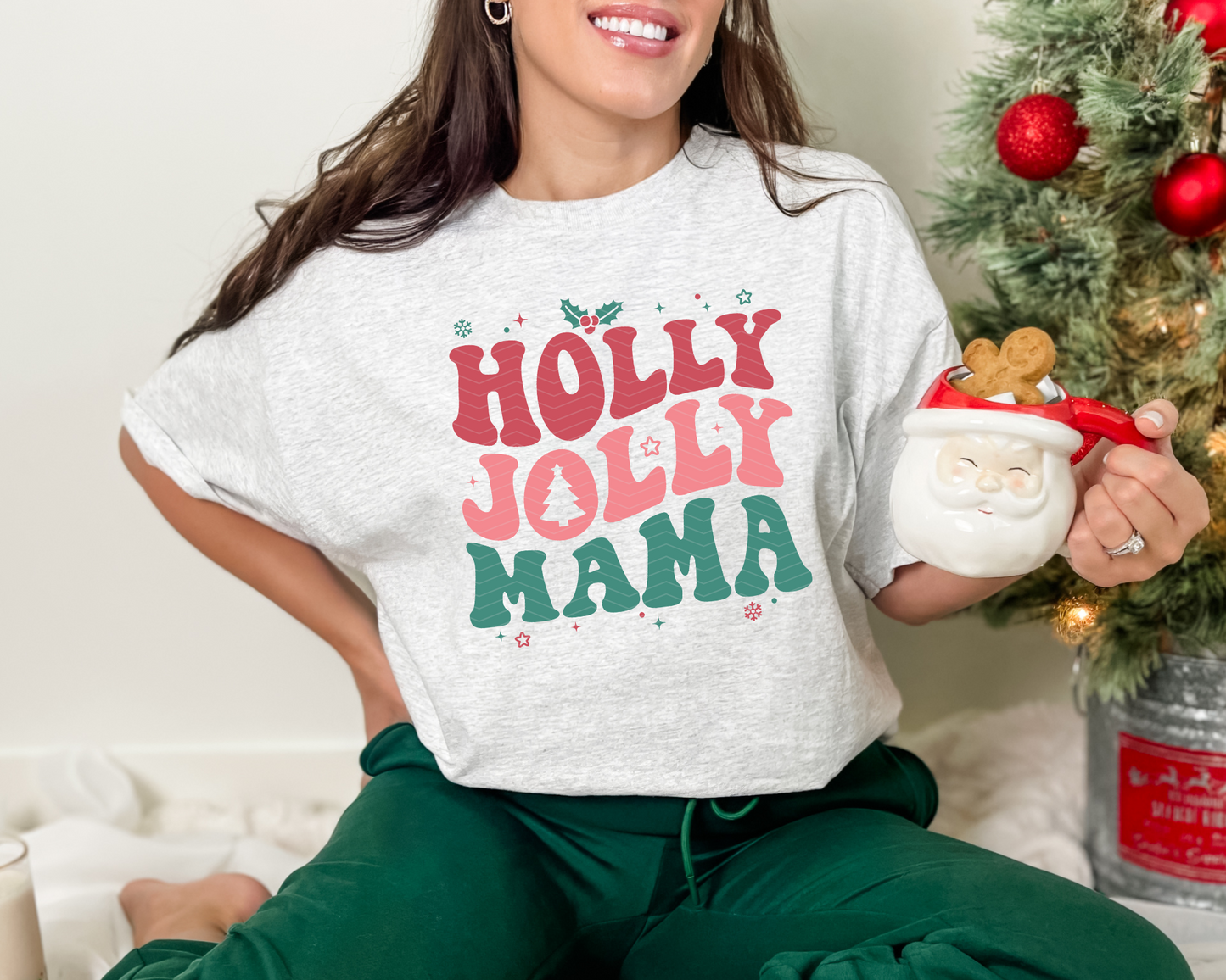 Holly Jolly Mama DTF TRANSFER